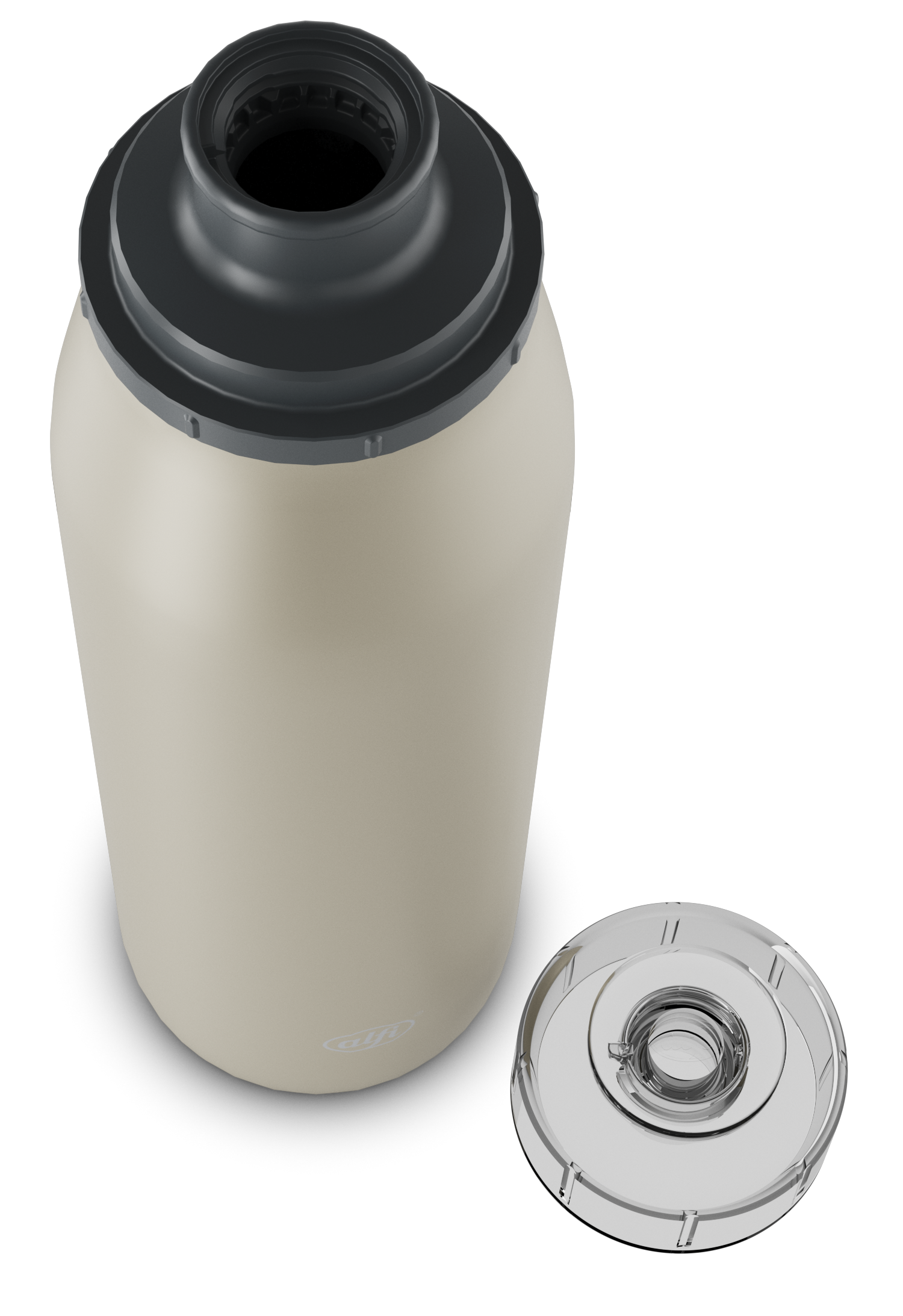 Isolier-Trinkbecher, ca. 0,5l, beige - ISO BOTTLE
