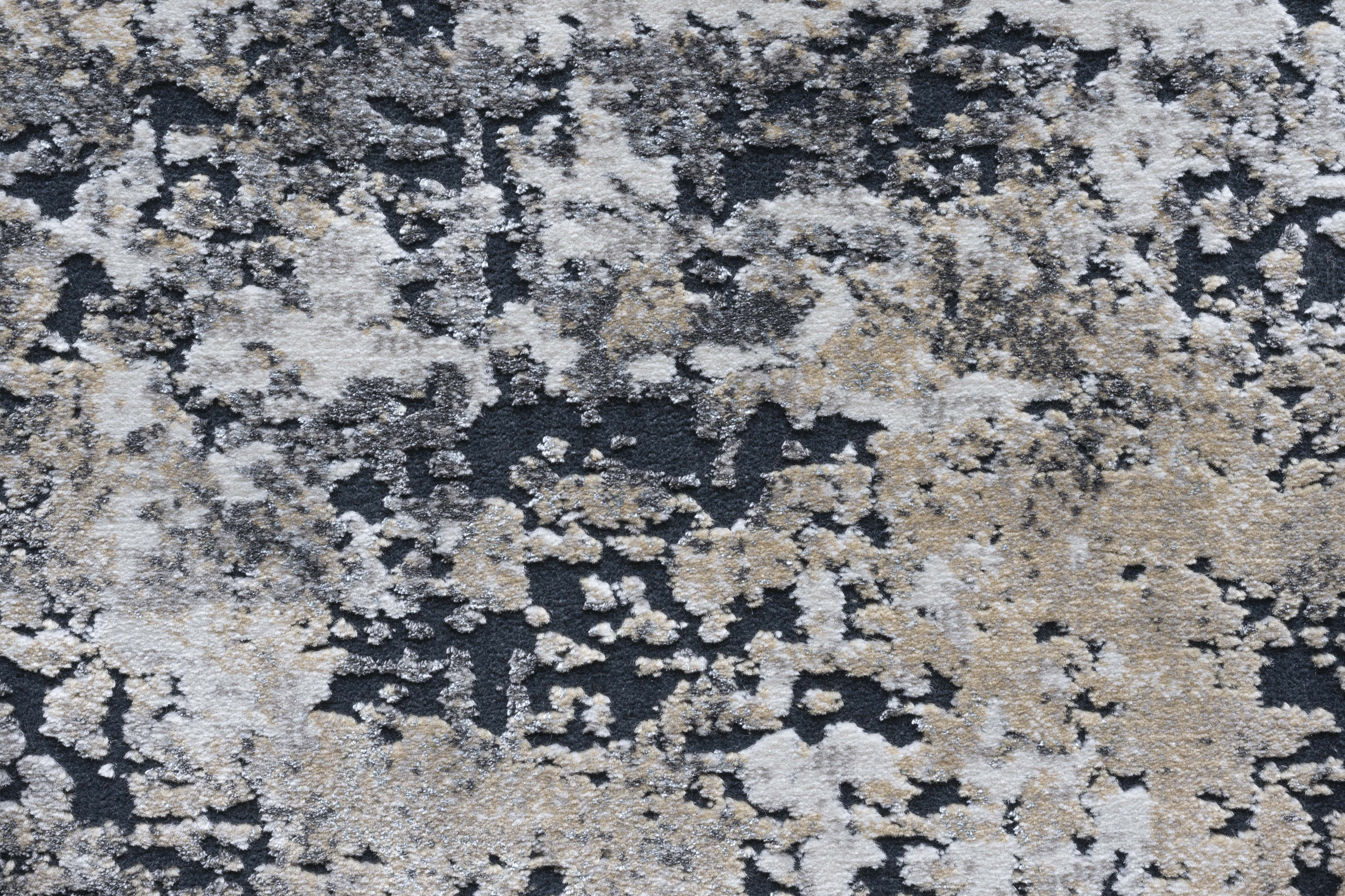 Webteppich, grau-goldfarben, 133x195 cm - Ranyon