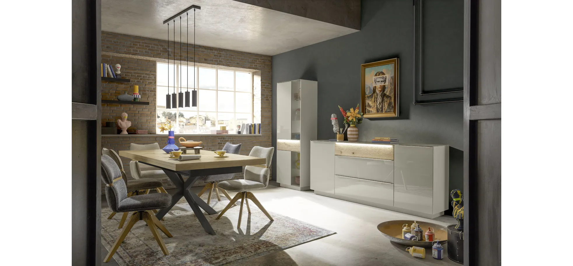 Sideboard, Kaschmir matt lack Nachbildung - Marybelle