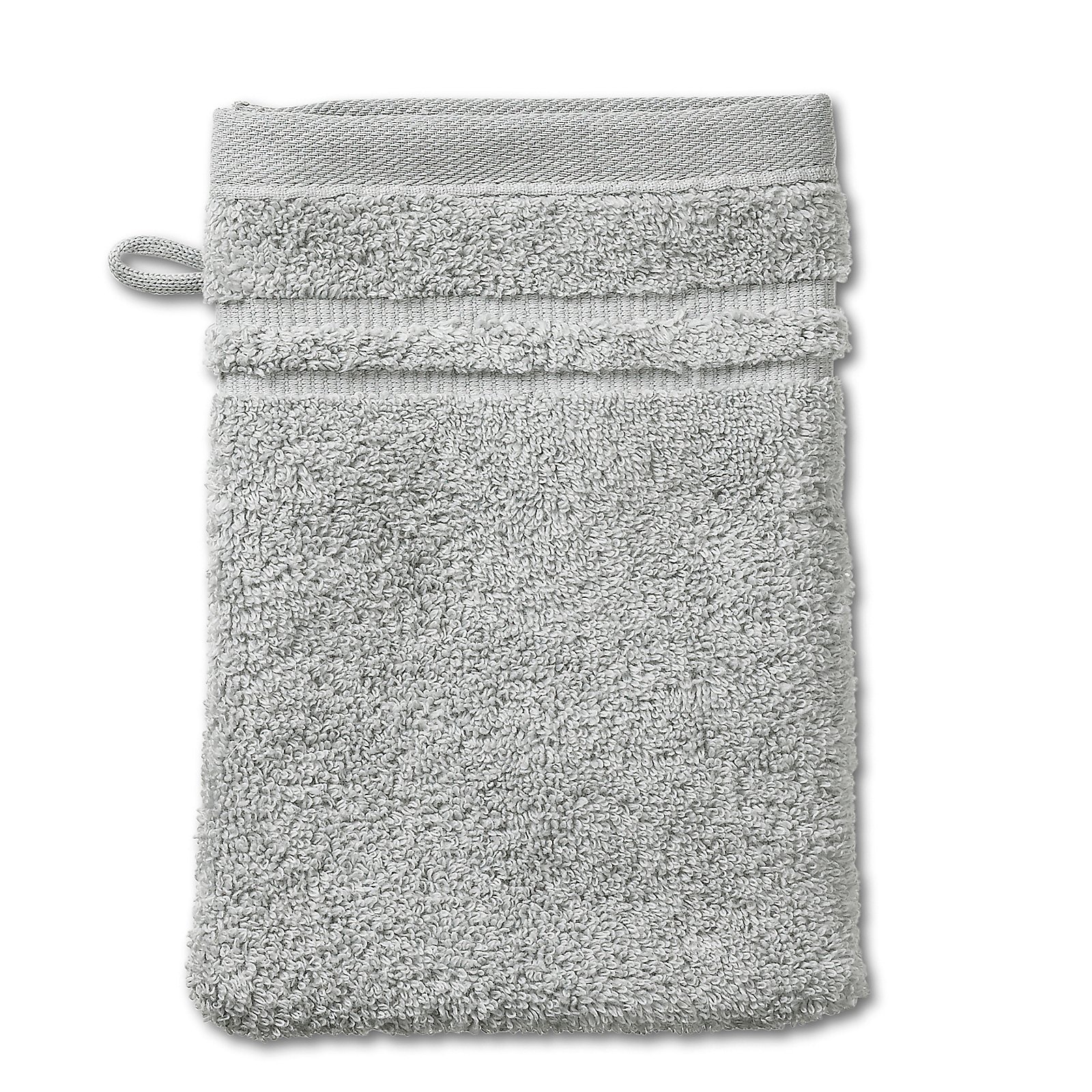 Waschhandschuh Leonora 21x15 cm - 100%Baumwolle Premium felsgrau