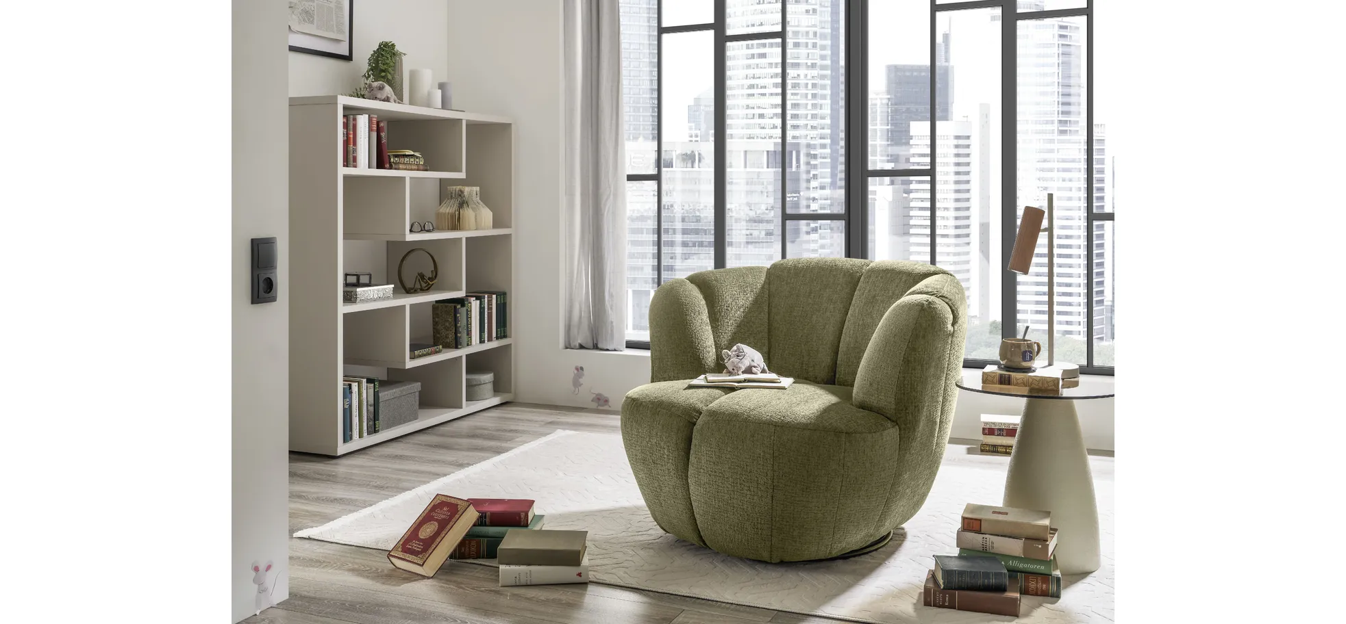 Raumteiler, Kaschmir matt Lack Nachbildung - Mirando