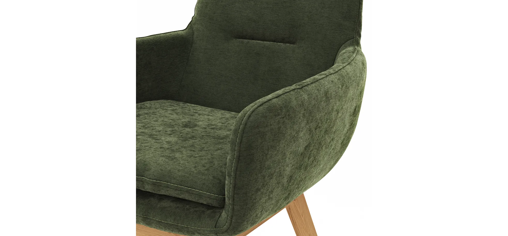 Armlehnstuhl Macano - Stoff, Olive