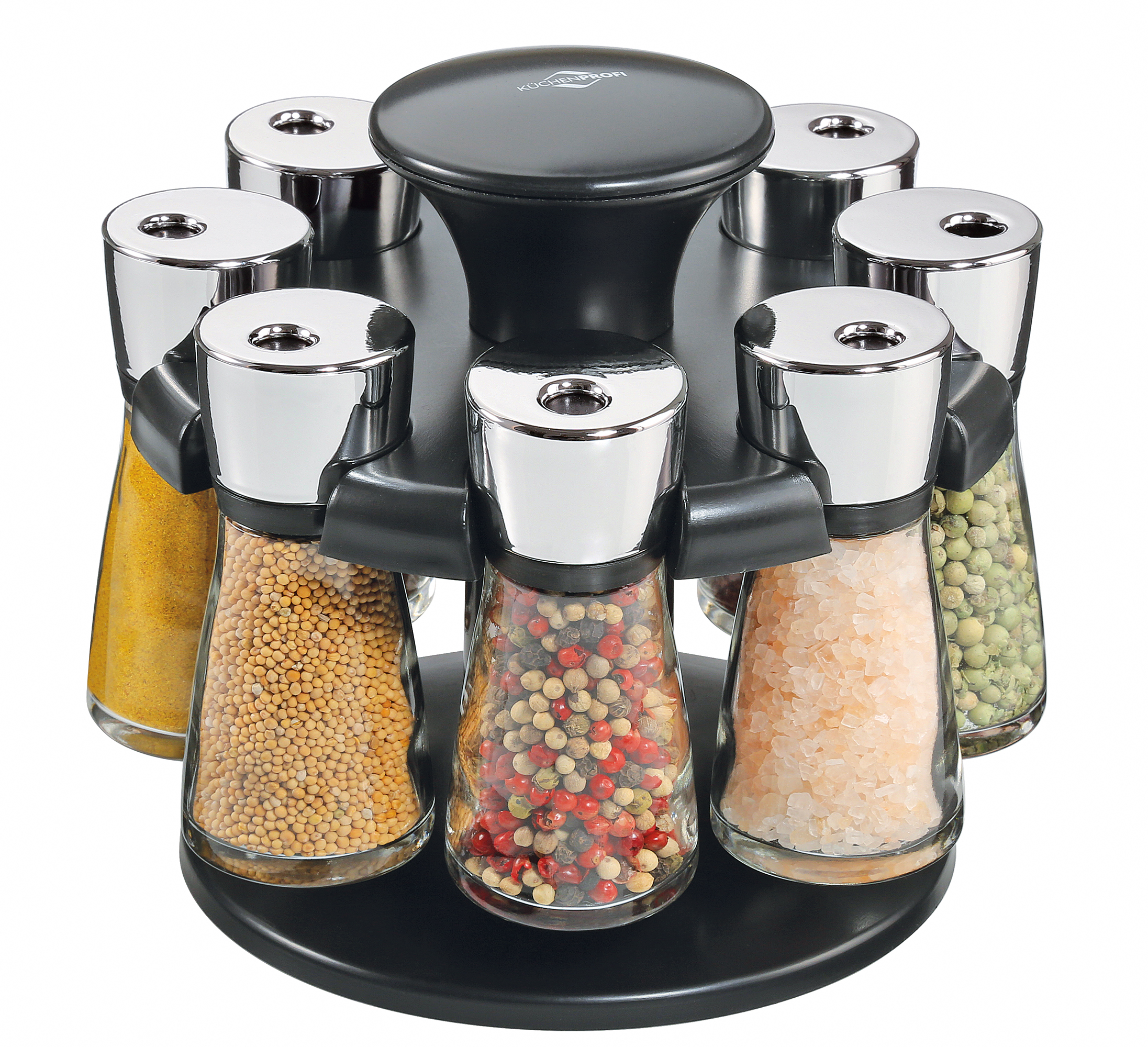 Gewürzkarussell Rondo - Kunststoff/Glas, 18x17,8x38,6cm