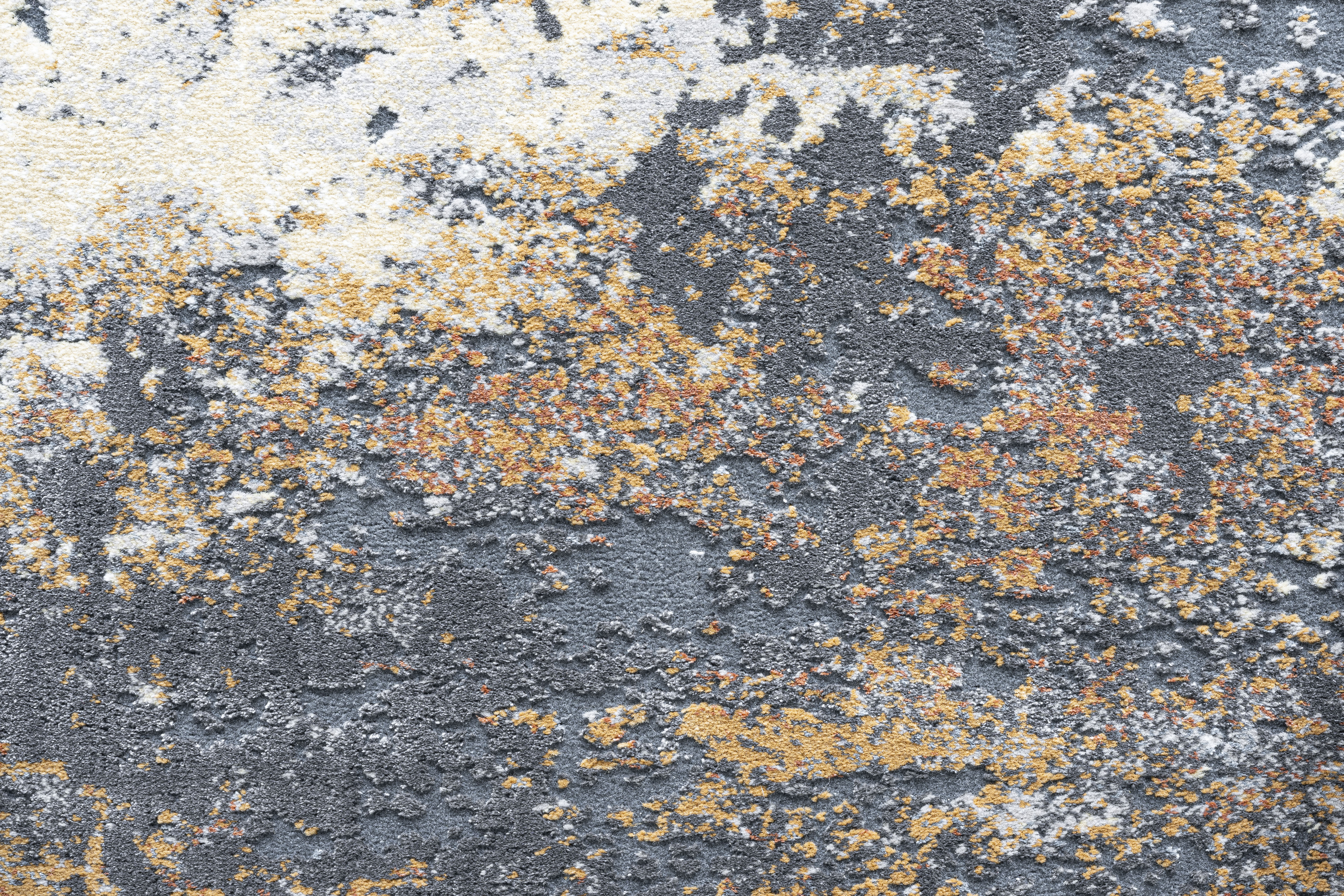Webteppich, grau-gold-orange, 200x290 cm - Ranyon