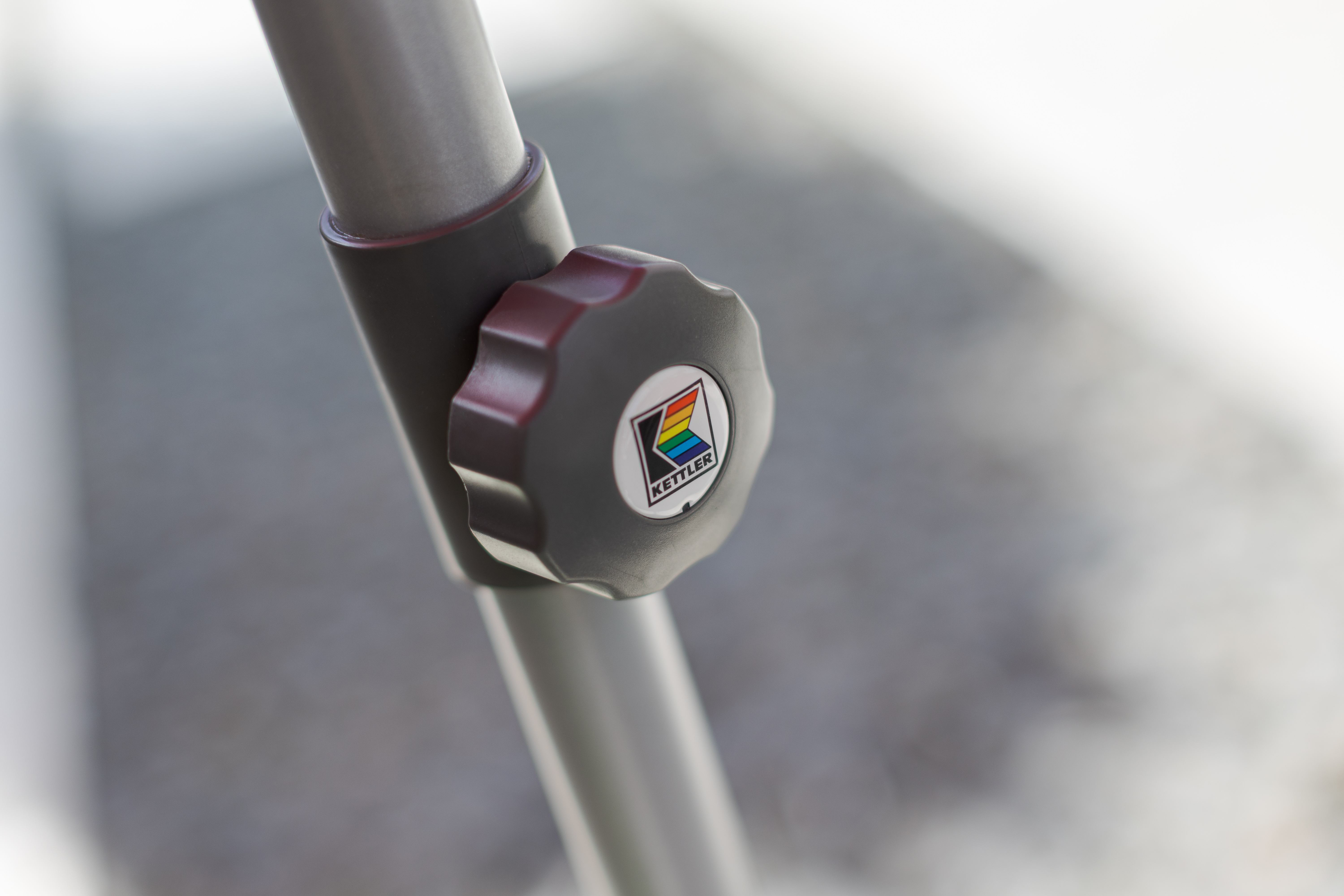 Stockschirm, silber/anthrazit, Ø 230 cm - Easy-Push