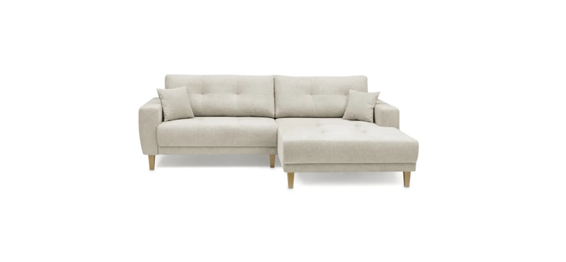 Ecksofa Halina, Stoff fossil/graubeige - Halina