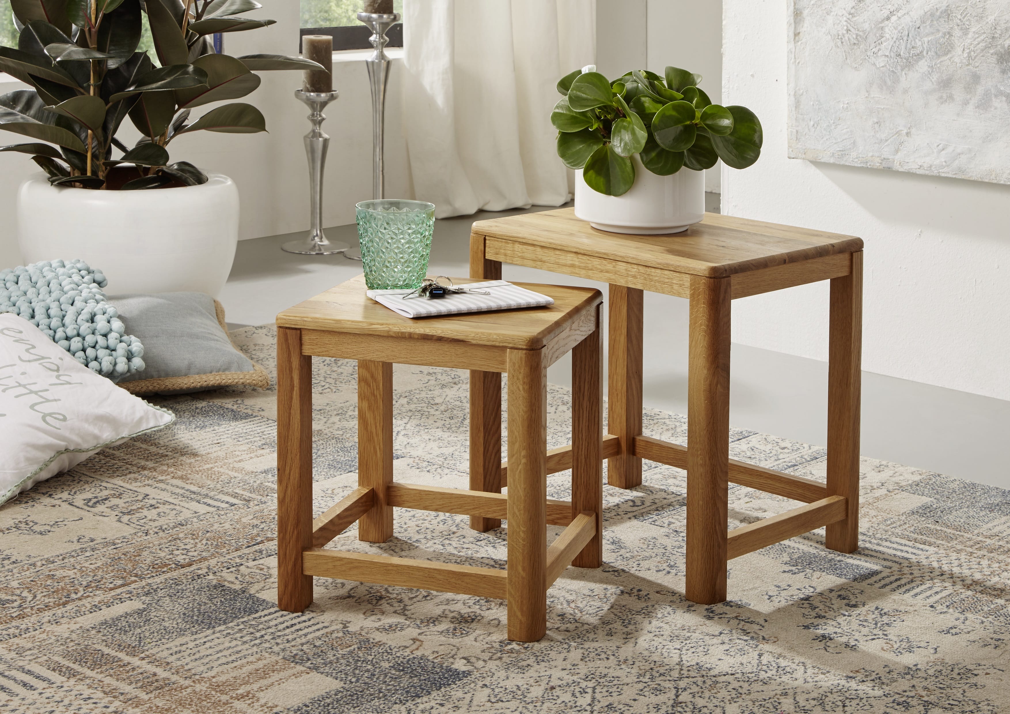 Zweisatztisch, Kernbuche massiv geölt - MYKON 288