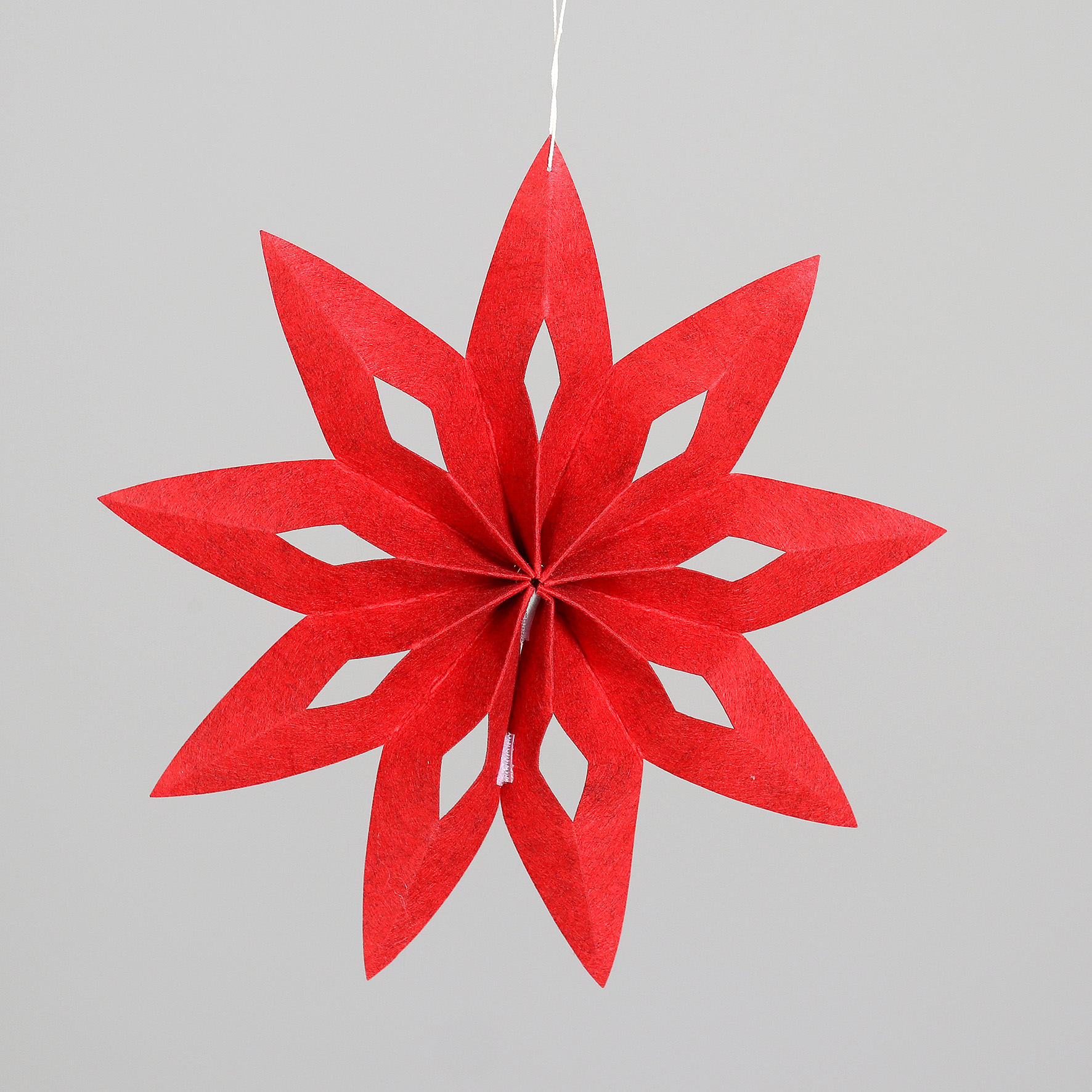 Stern Hänger aus Filz - rot, 32 cm