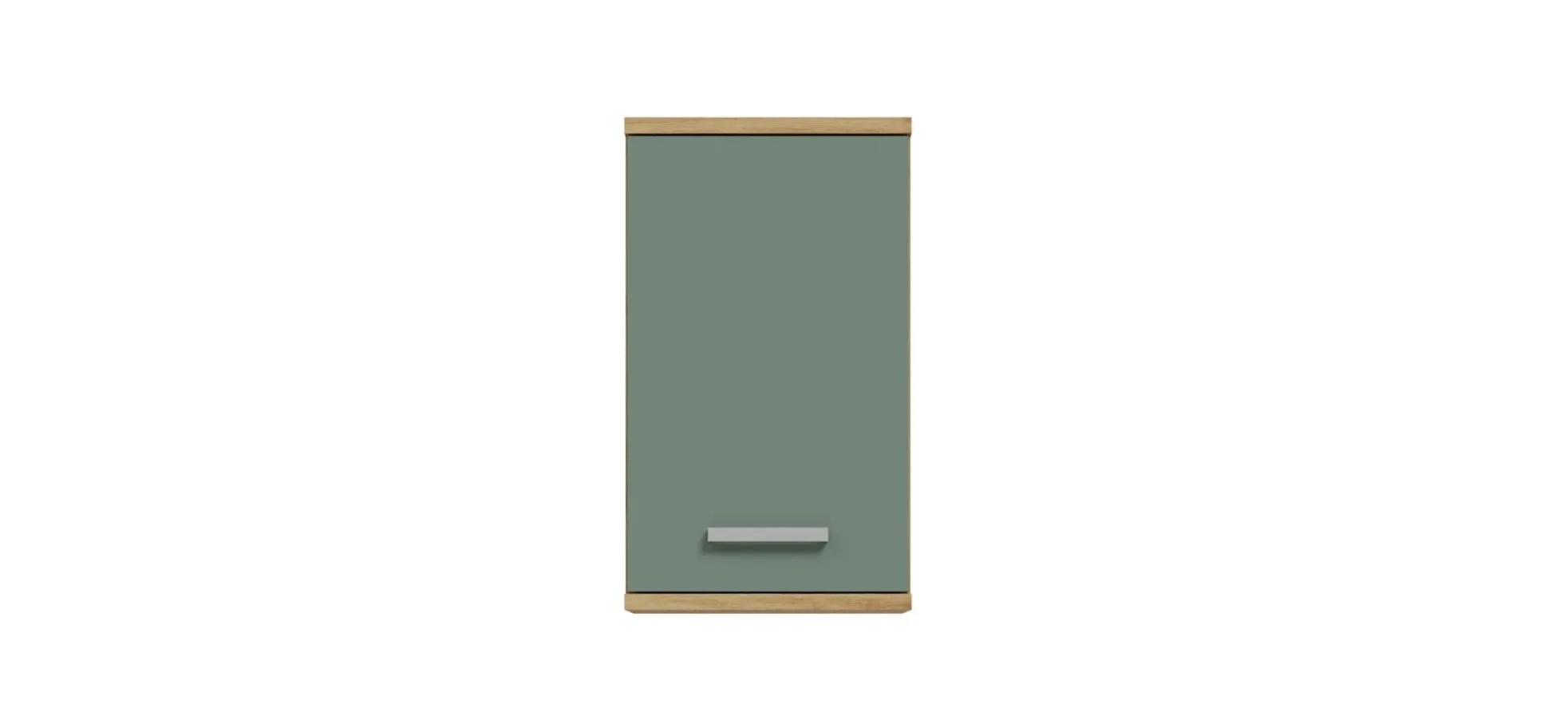 Hängeschrank- B ca. 40 cm, Eiche Dekor, Graugrün