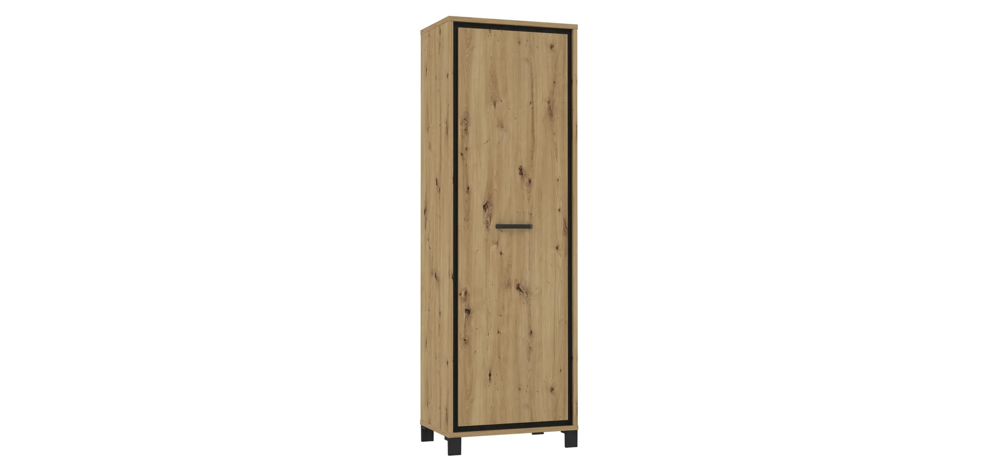 Garderobenschrank, Artisan Eiche, schwarz - MyTogo557
