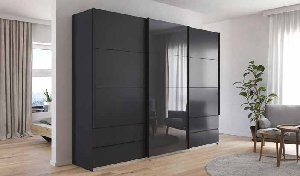 Schwebetürenschrank, grau metallic - MyStyle 3013