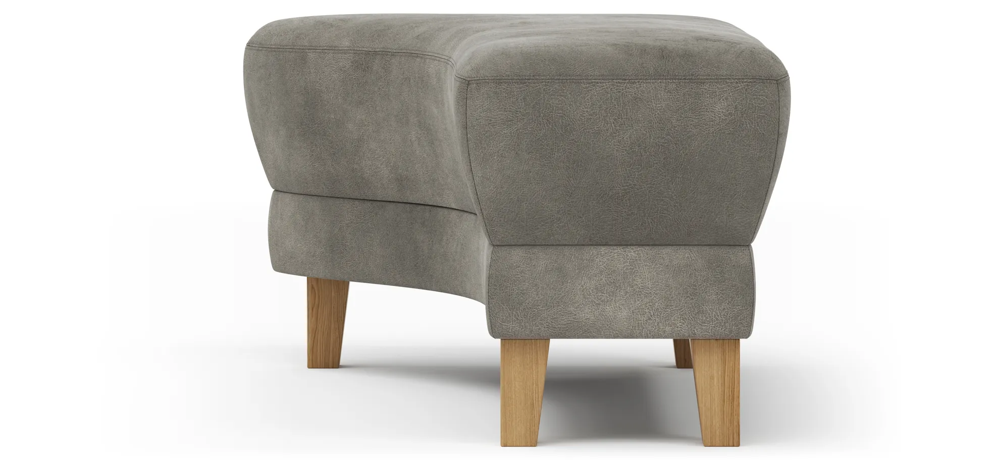 Hocker Stamford - gebogen, Links, LB ca. 89x65 cm, Stoff, Anthrazit