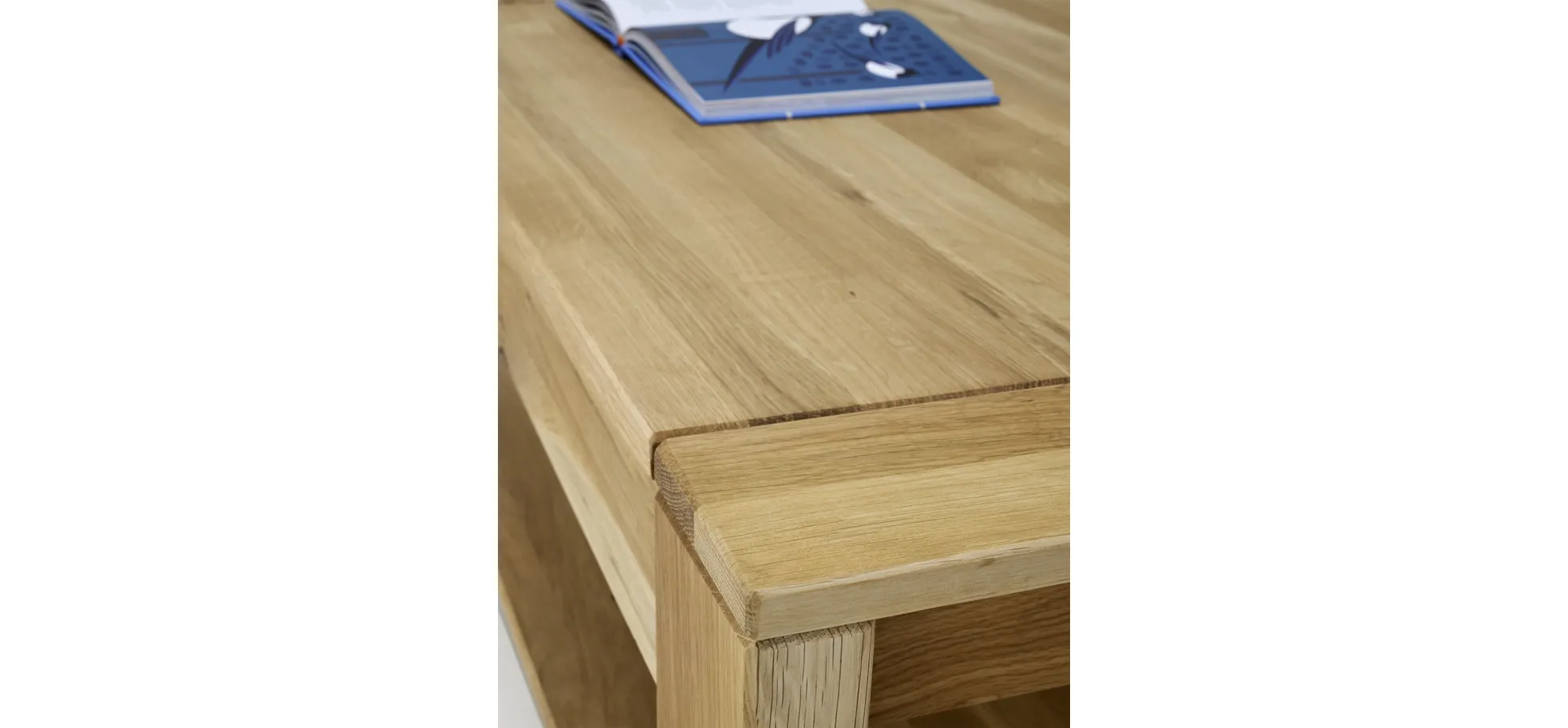 Couchtisch - höhenverstellbar, LB ca. 100x65 cm, Eiche massiv geölt