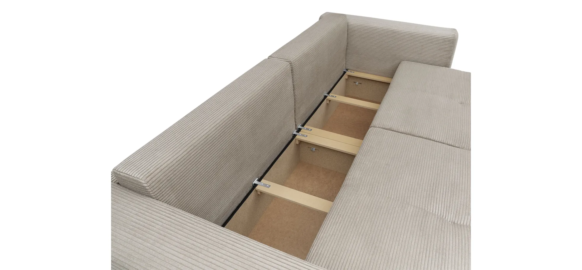 Megasofa, Stoff Cord Taupe - Juless
