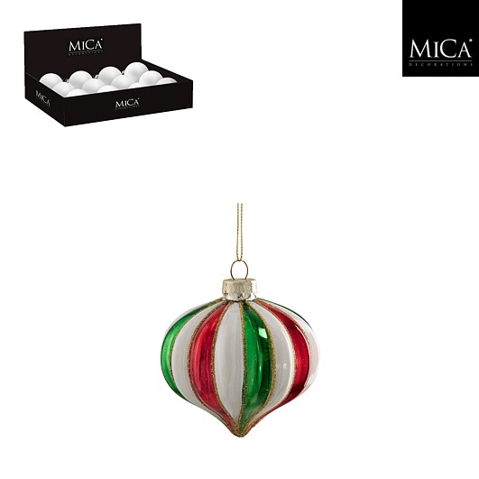 Ornament Zwiebel - rot, h8xd8cm