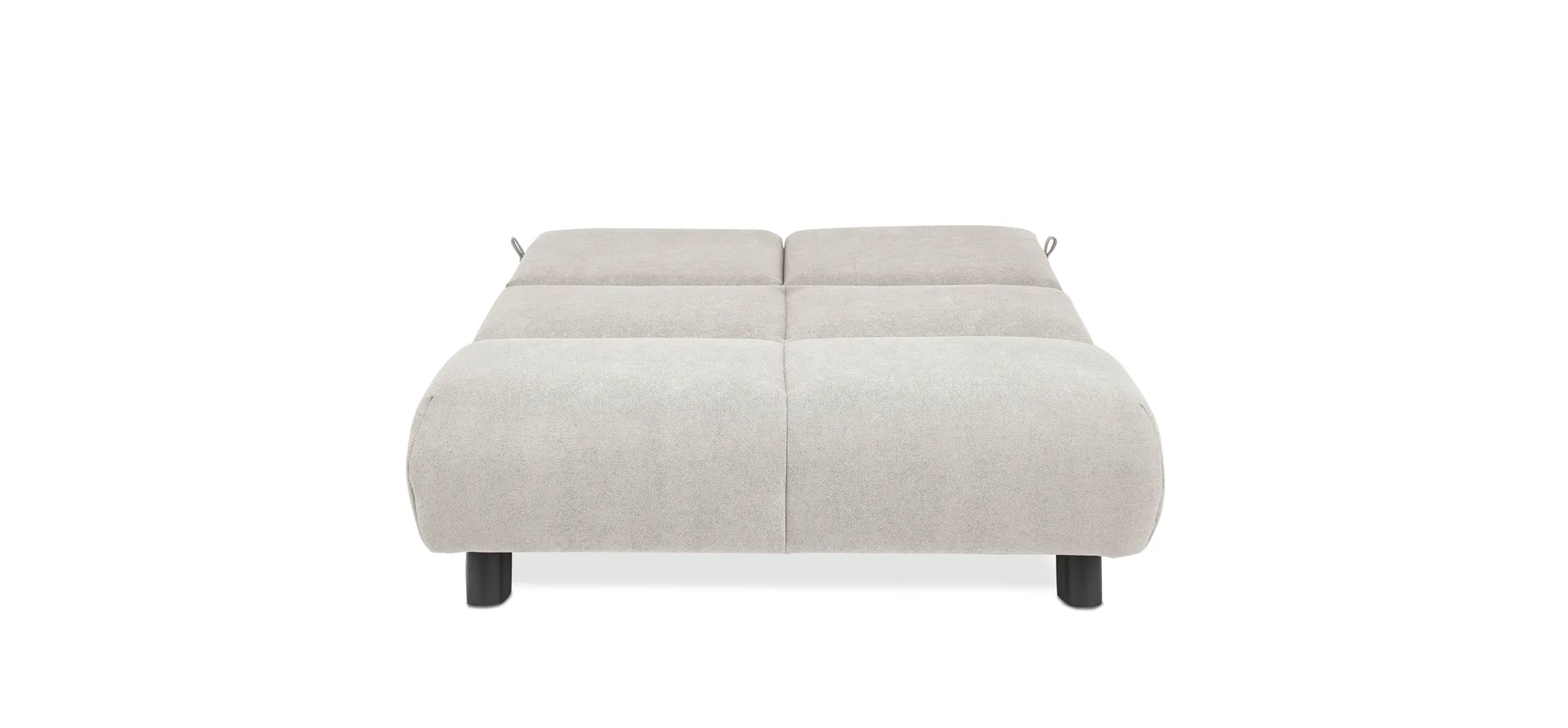  Faltsofa EBBY - 2-Sitzer ohne Armlehne, 140 cm inkl. Schlaffunktion, Stoff, Creme