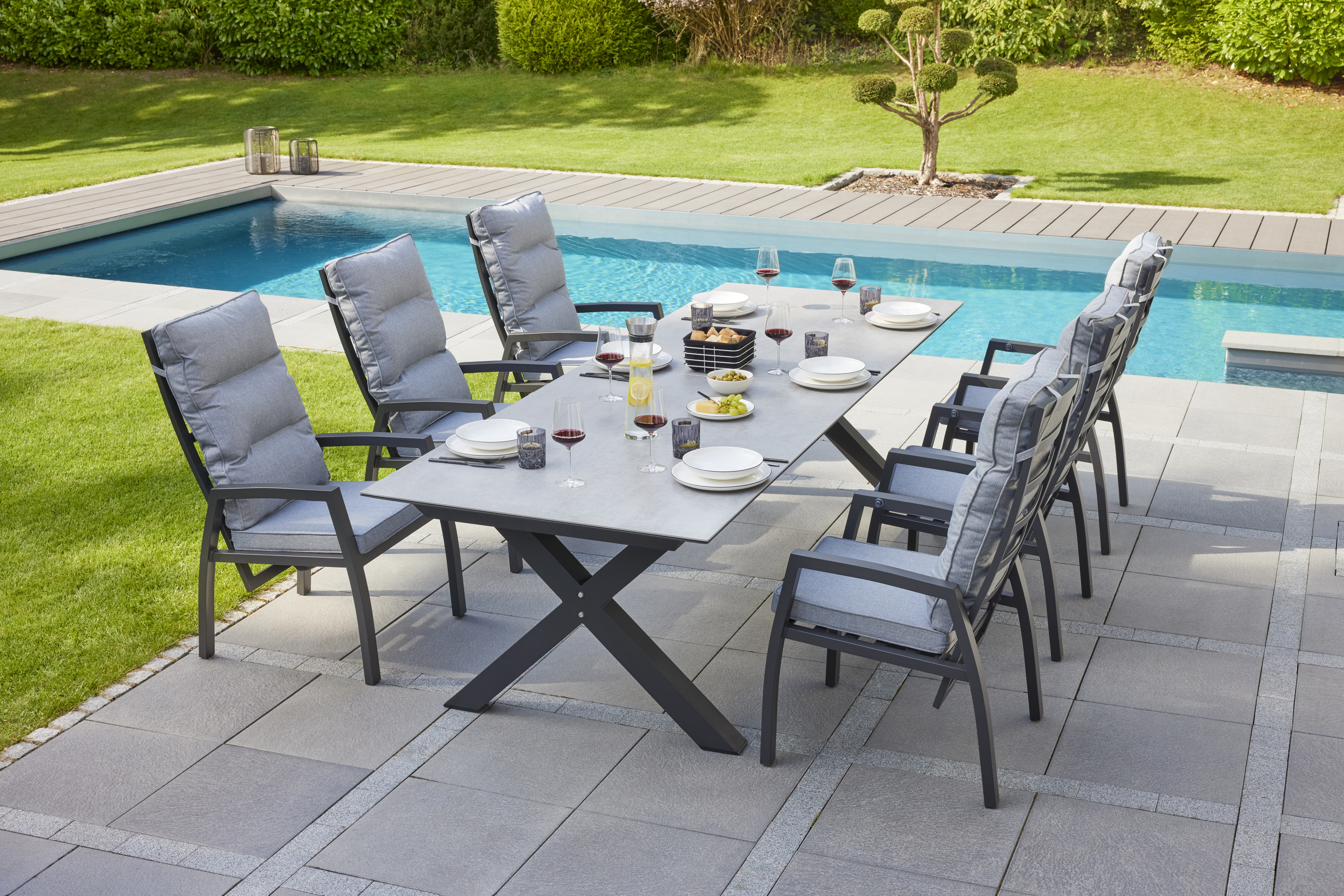 Ausziehtisch, Beton Optik - Vancouver