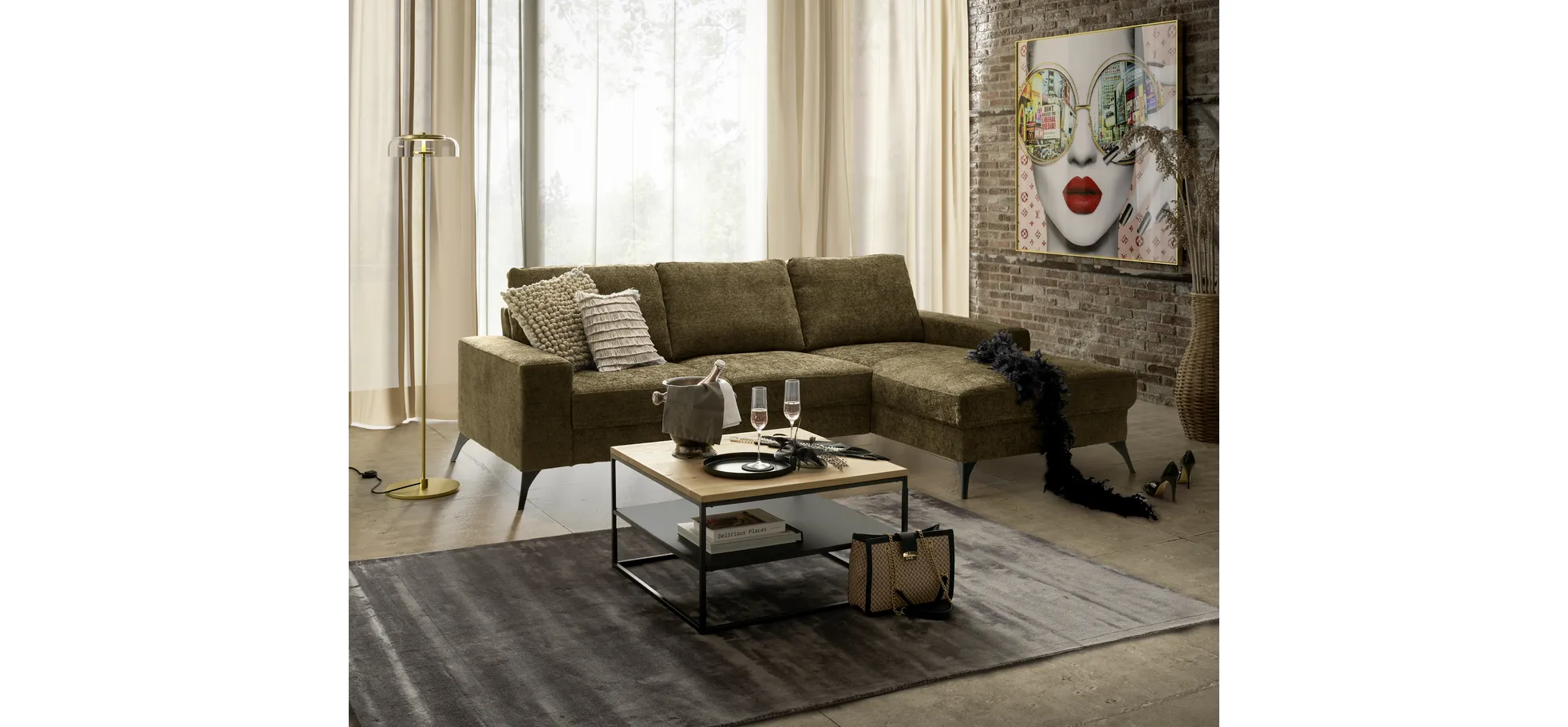 Couchtisch, Eisengestell, 70 x 70 cm - Couchtische Couchtisch, Eisengestell, 70 x 70 cm - Couchtische