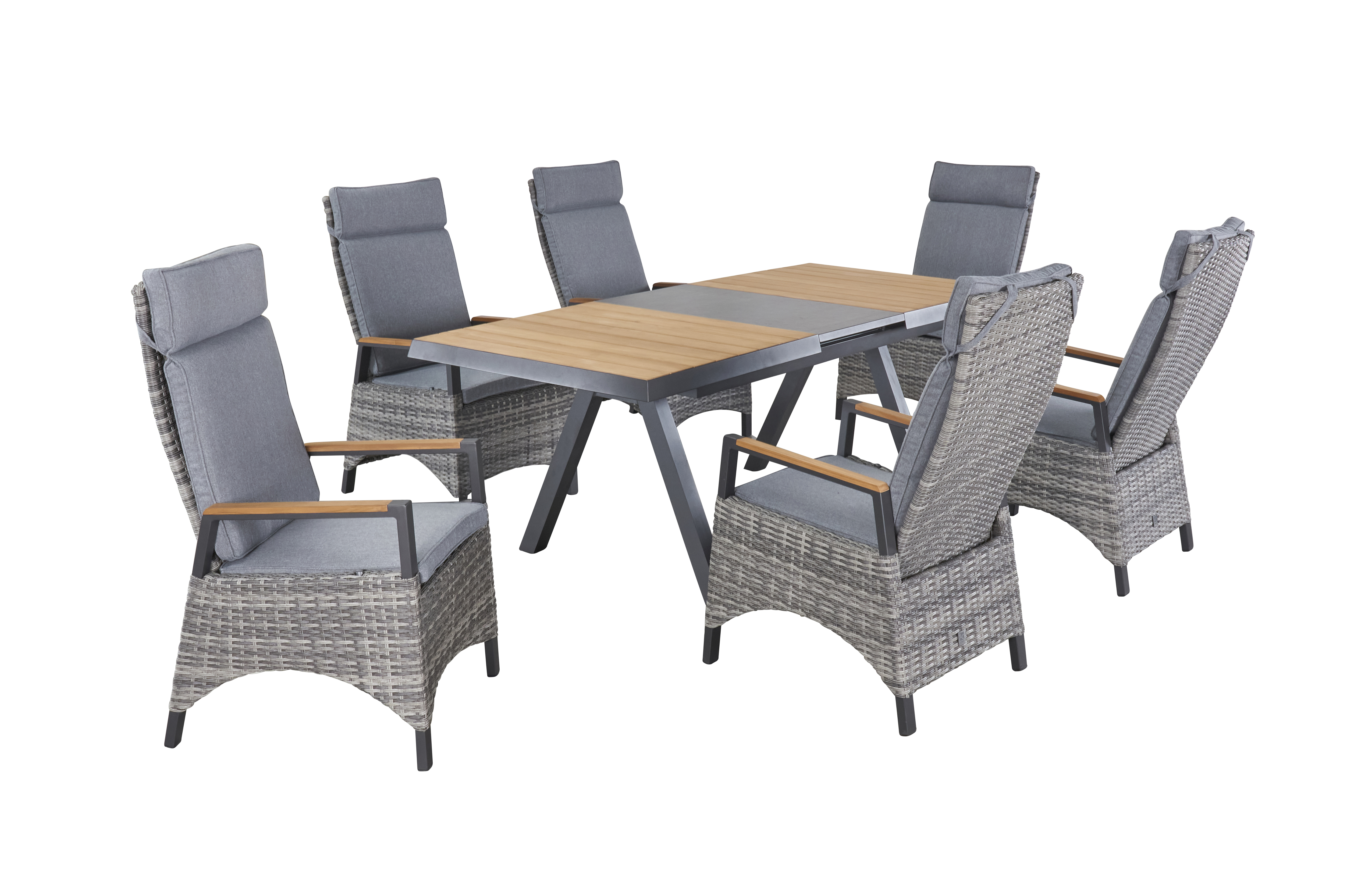 Ausziehtisch, Synchronauszug, Teakholz - Kumasi