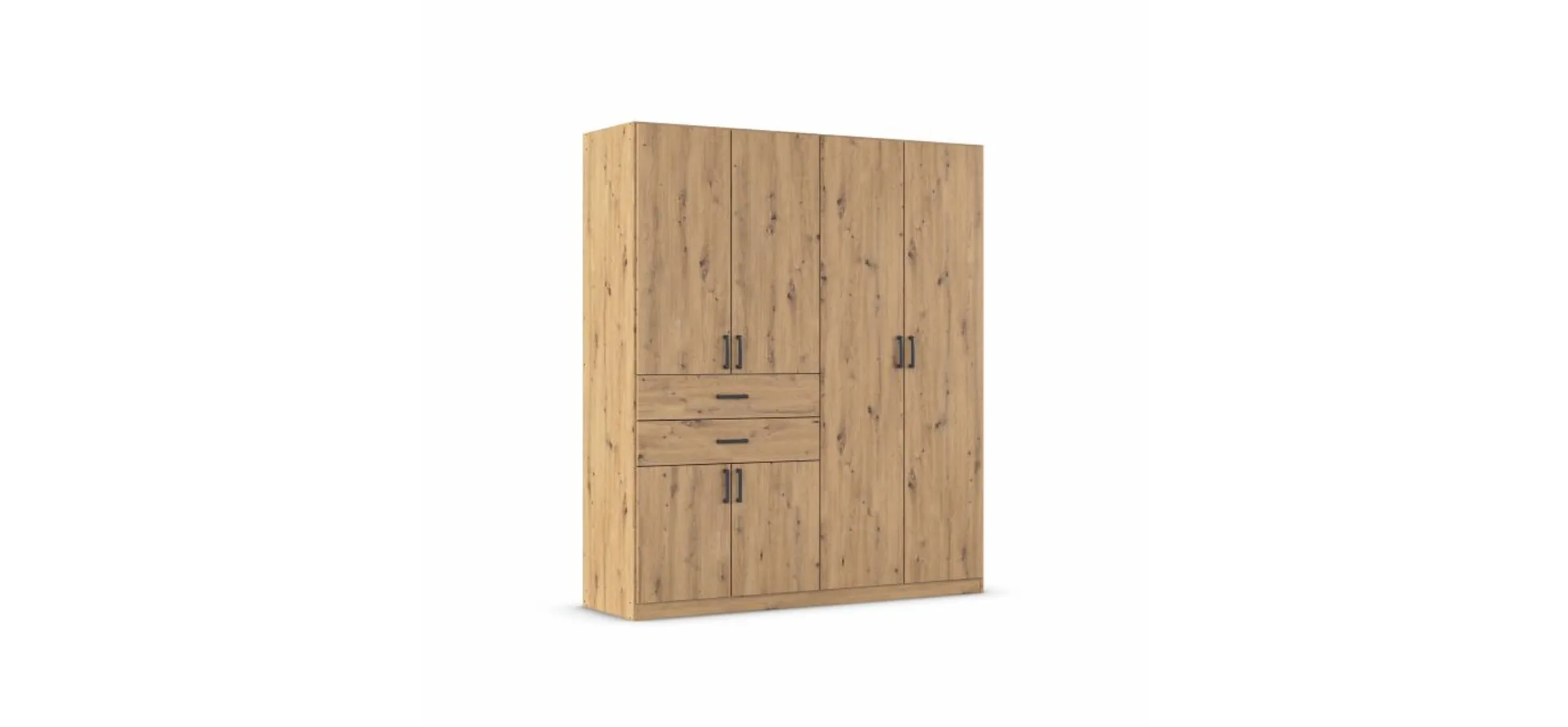 Drehtürenschrank- B ca. 180, Eiche Dekor
