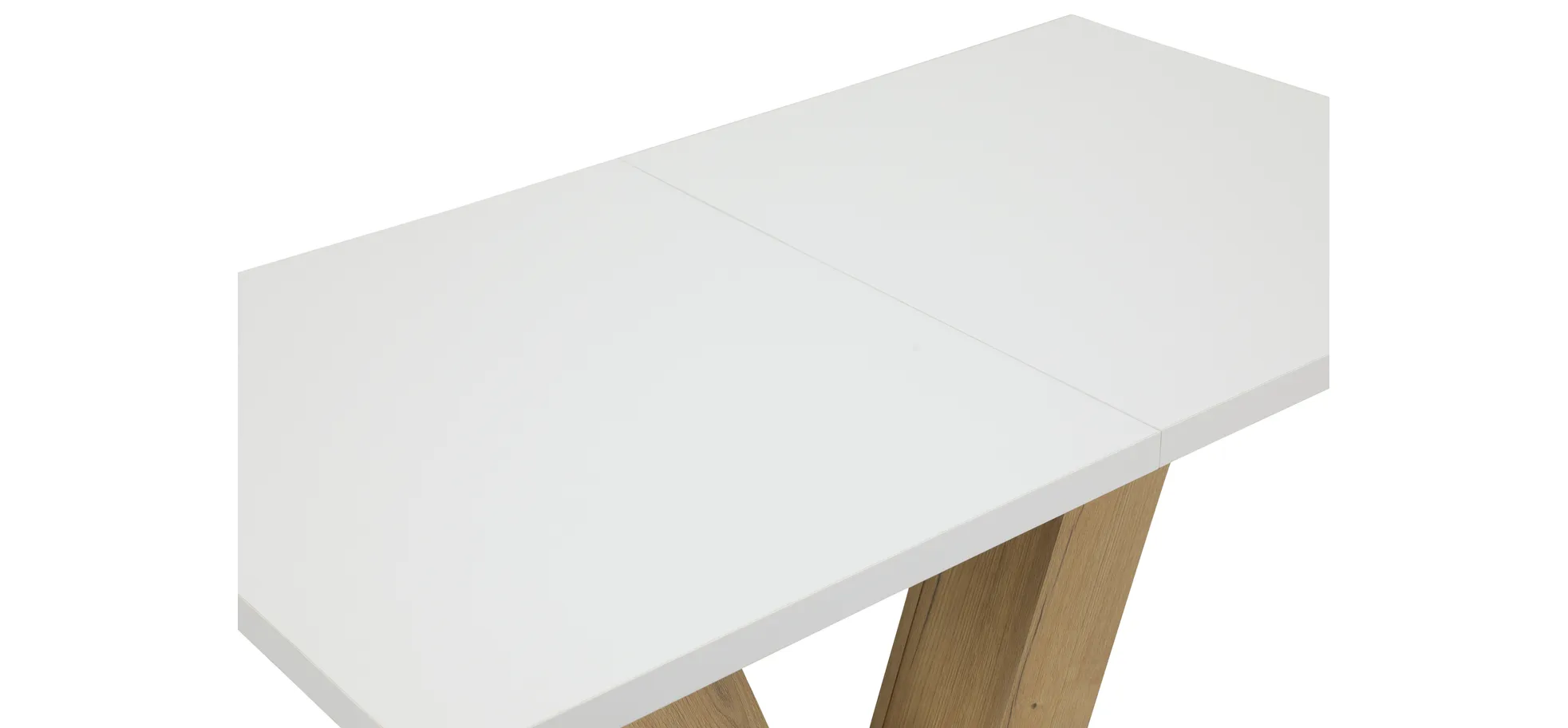 Esstisch - ausziehbar, LB ca. 140x90 cm, Weiß, Evoke Eiche Nachbildung