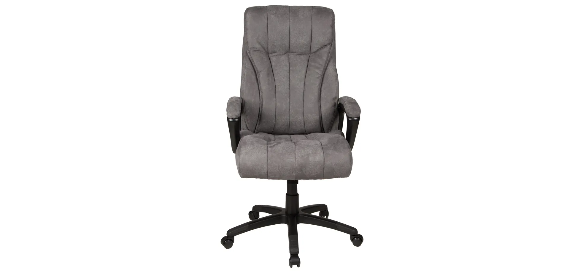 Drehstuhl mit Armlehnen, grau - Denir