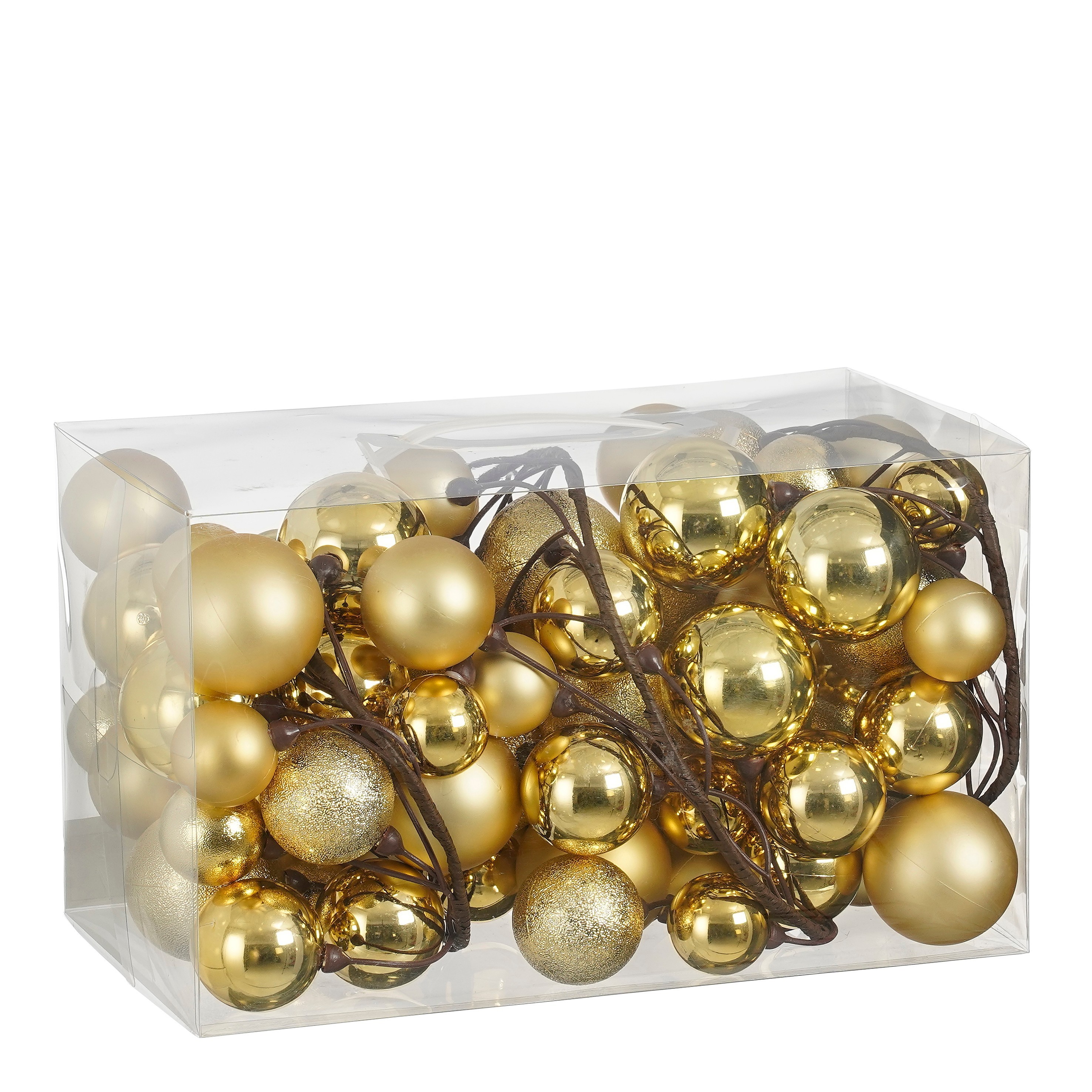 Kugel-Girlande - gold - l180cm