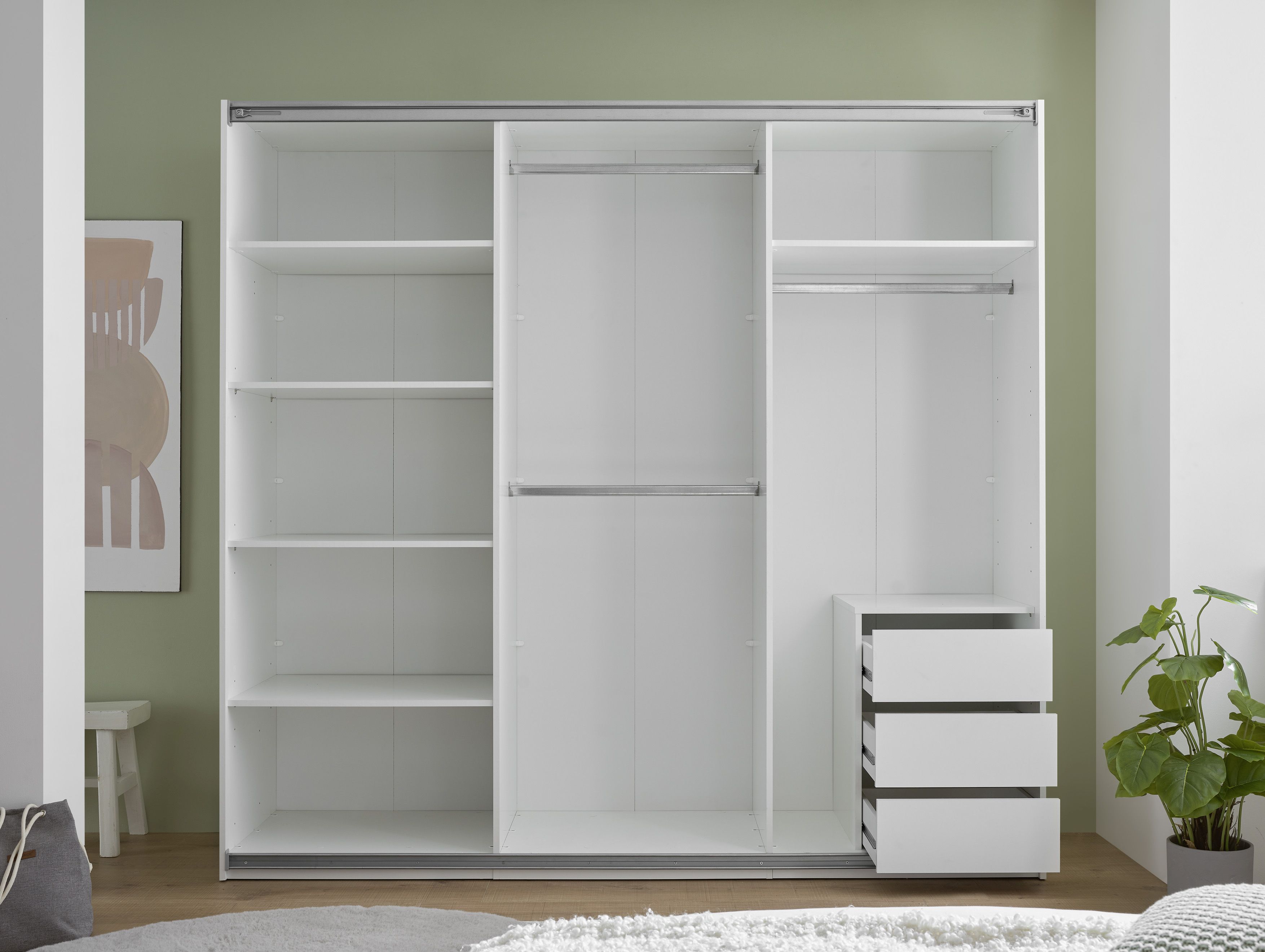 Schwebetürenschrank, weiß - MyStyle 3056