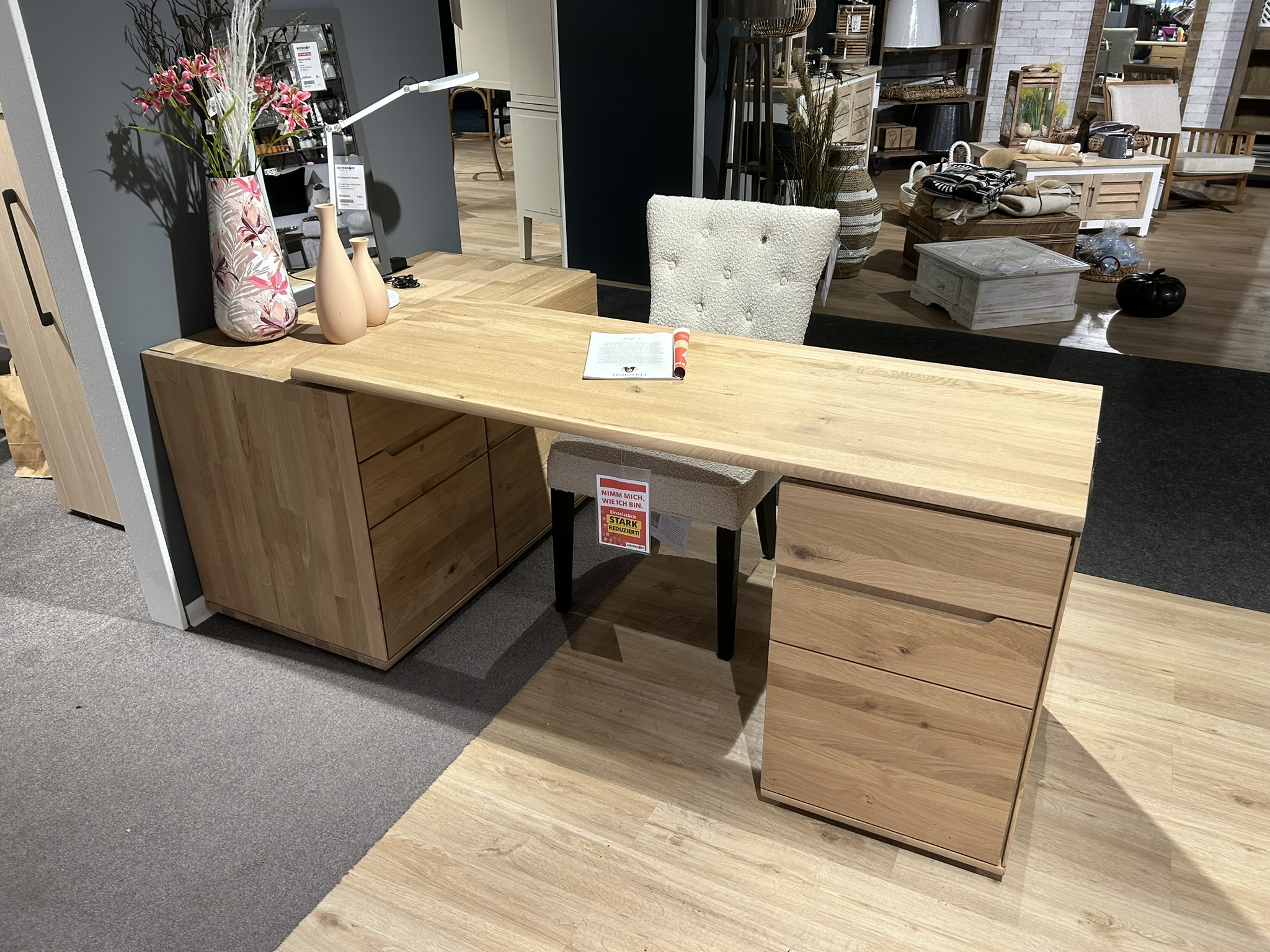 Verwandlungs-Sideboard, Wildeiche massiv - Amora