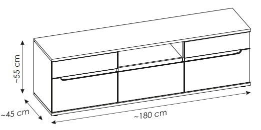 TV-Lowboard, Kaschmir - Waranya