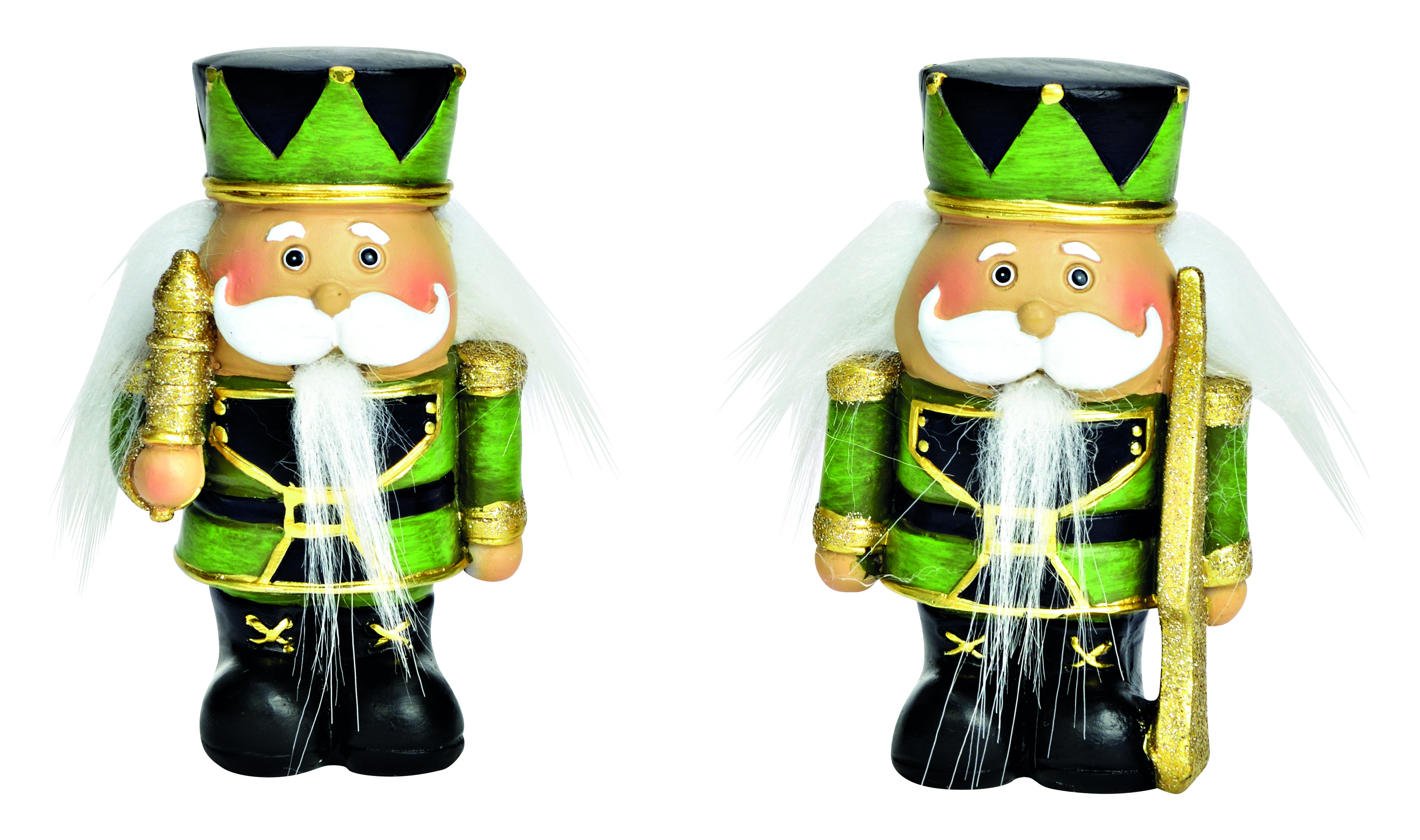 Nussknacker, 2-fach - Poly grün, 6x10x4cm