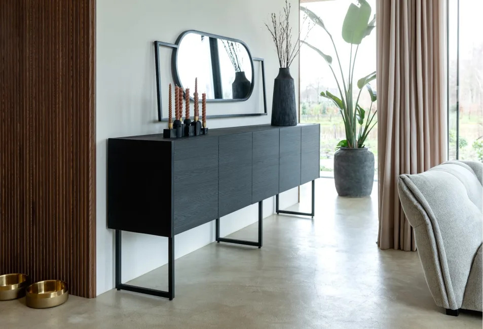 Sideboard, Eiche  - Carving - Xooon