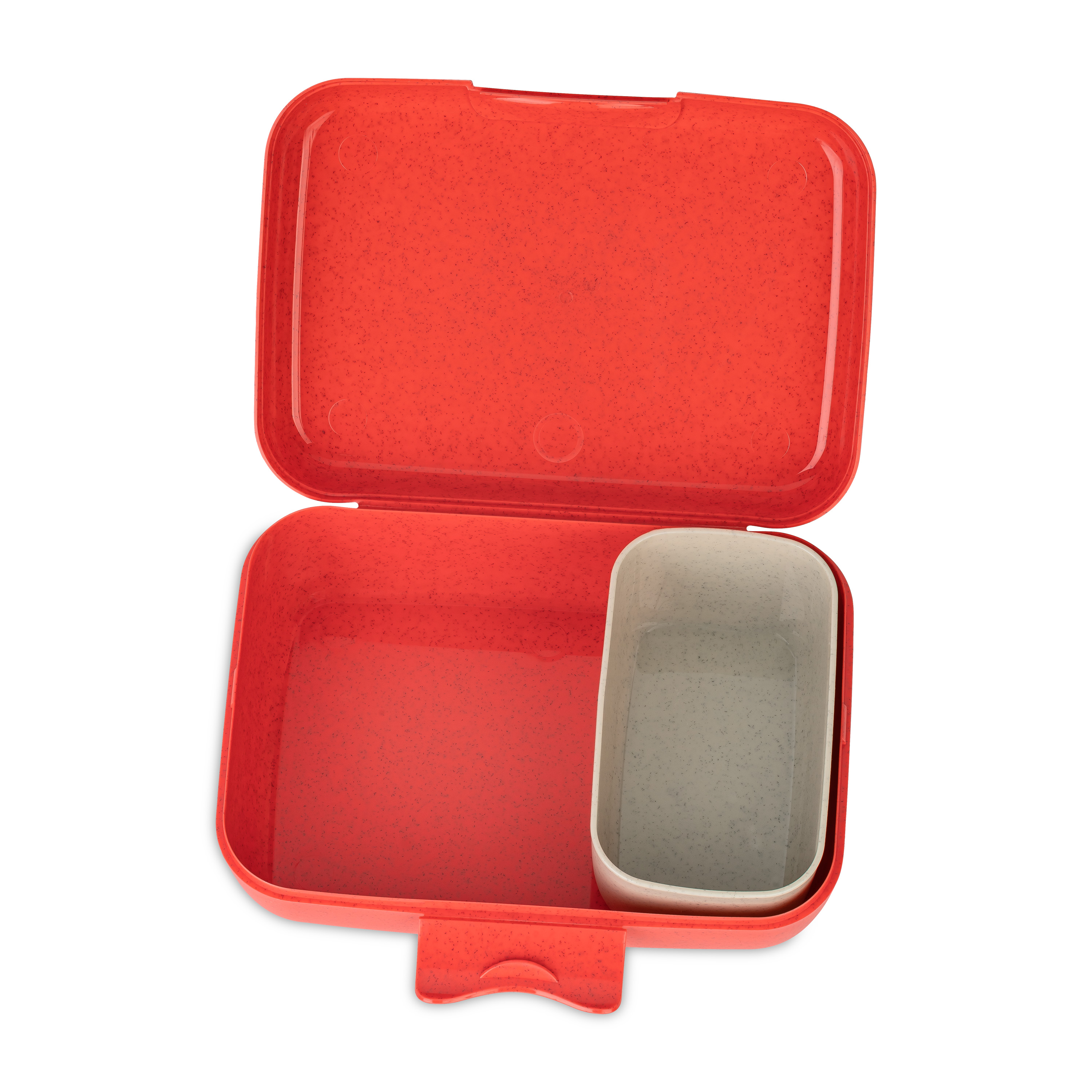 Lunchbox mit Trennschale, organic red dreams - mit Clipverschluss, 100% CO2-neutral