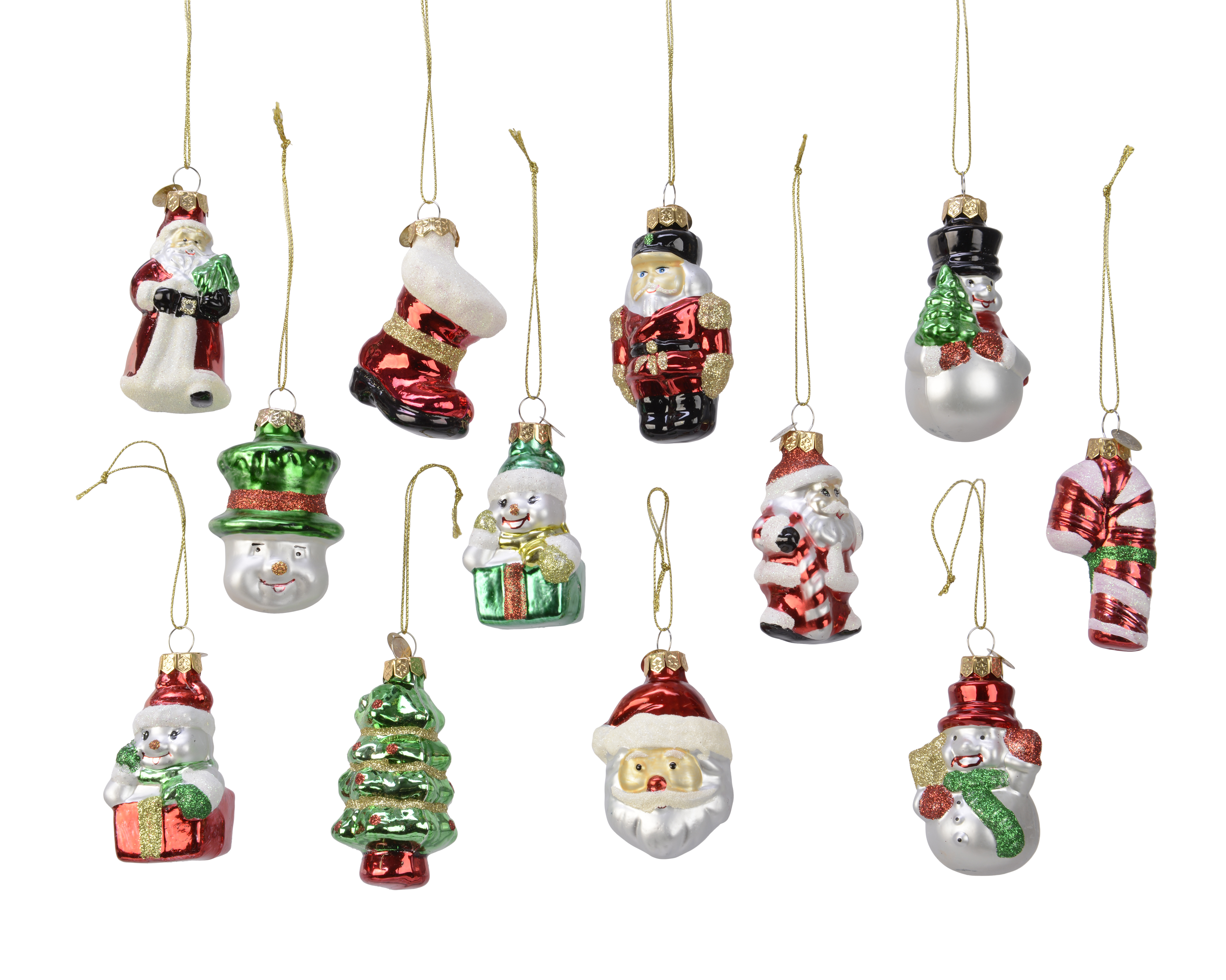 Hänger - rot/Farbe(n), Glas, L5-W3.70-H7cm