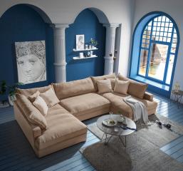 Wohnlandschaft Haidi, Cordstoff toffee - HAIDI