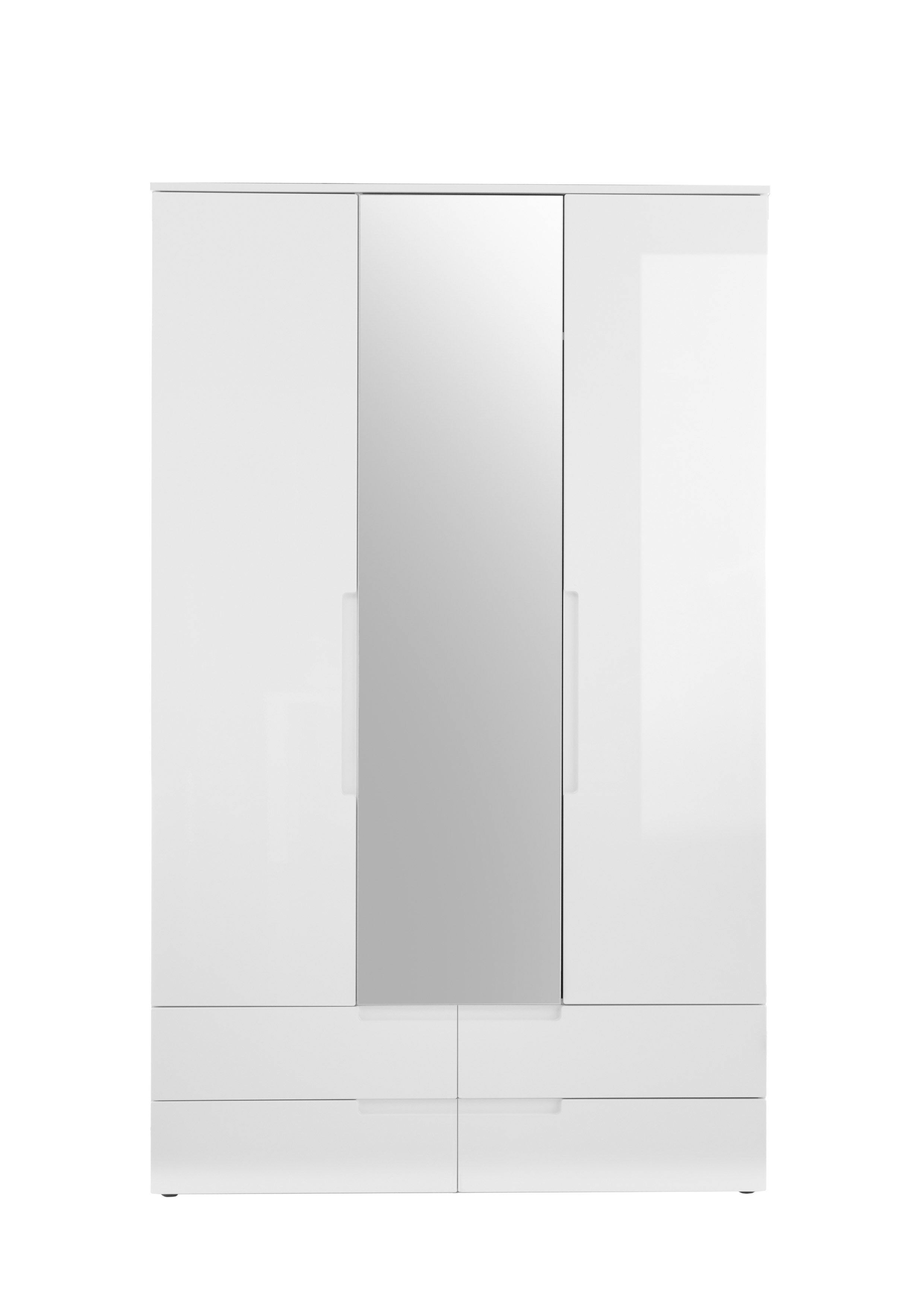 Drehtürenschrank, weiß hochglanz - MyTogo532