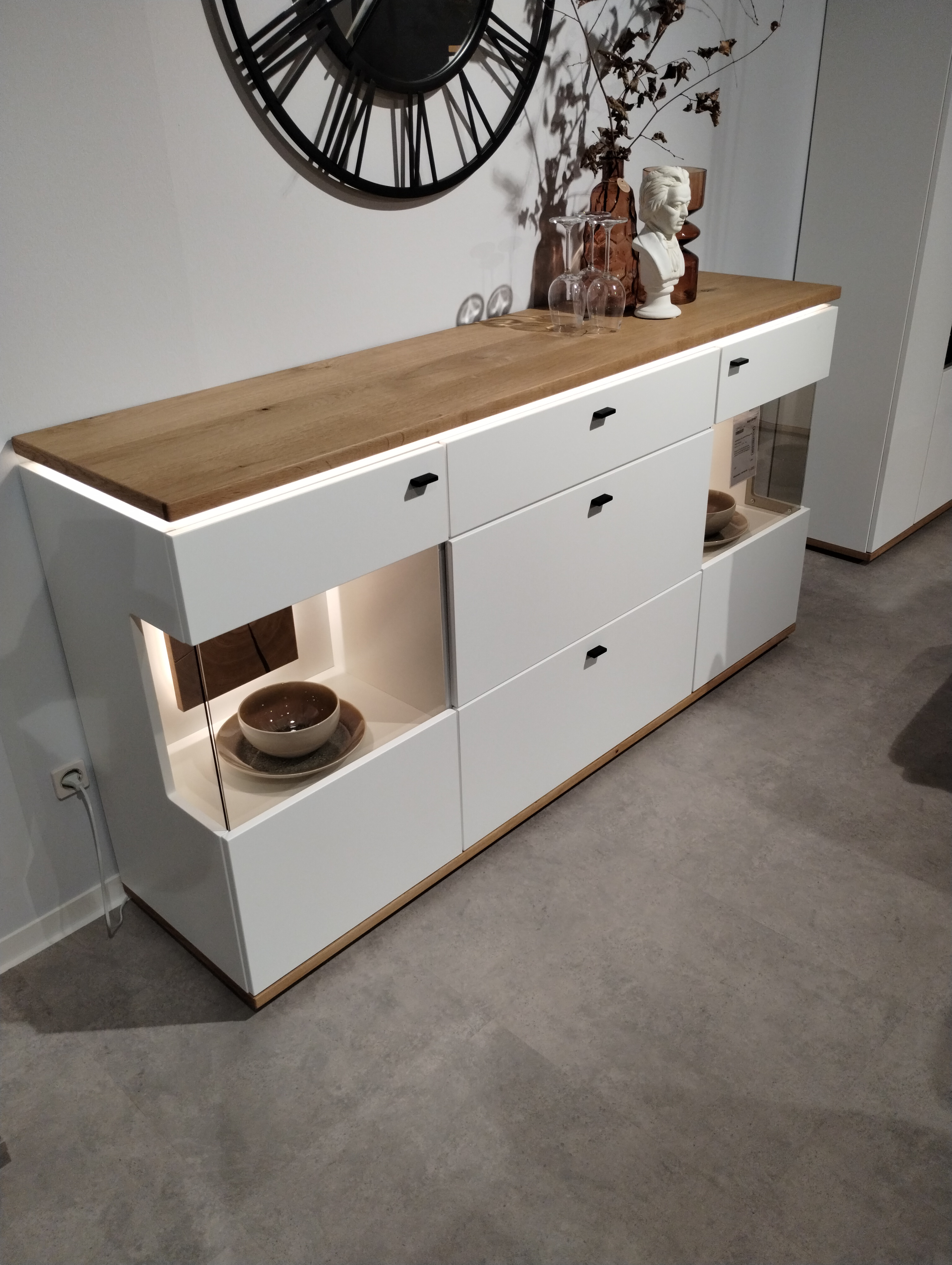 Sideboard, inkl. Beleuchtung, white - LS25 Diamana