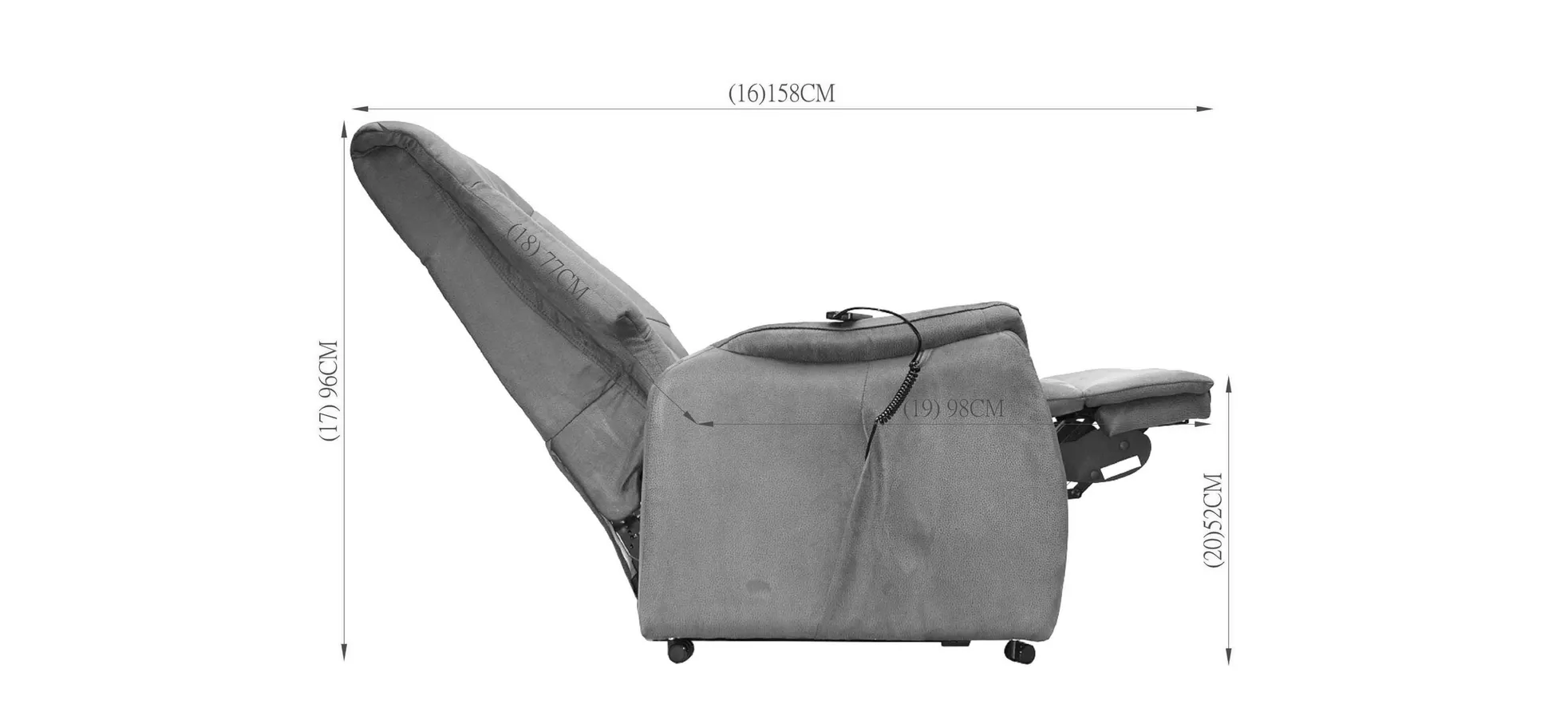 Fernsehsessel, Bezug braun - Malek