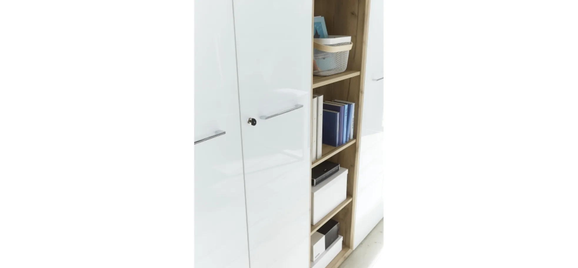 Aktenschrank GWEN - B/H/T ca. 80x196x37 cm, Eiche Dekor