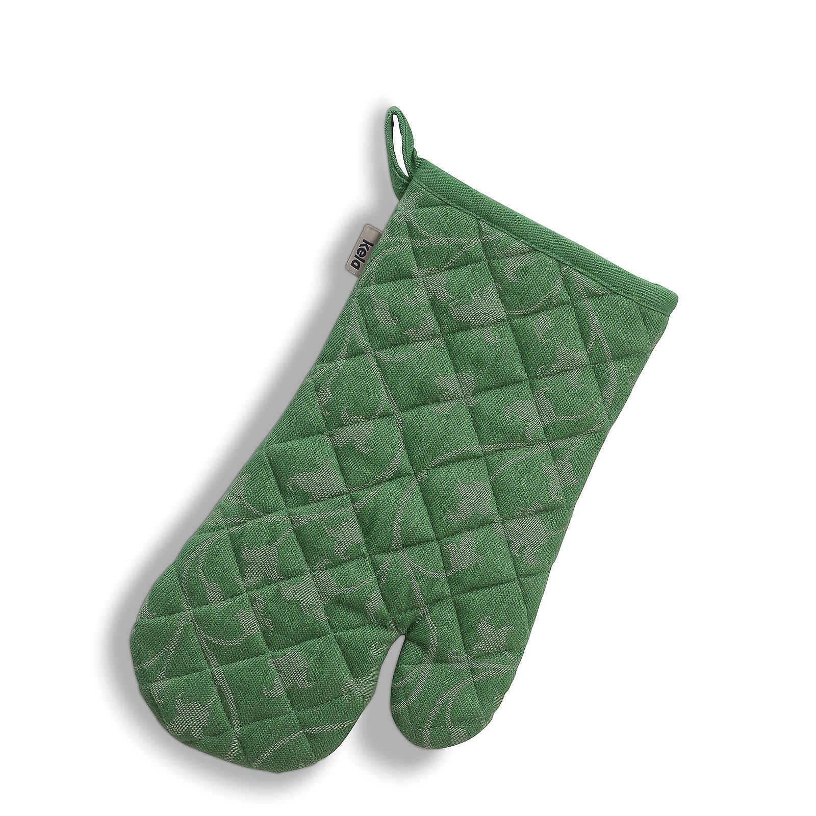 Topfhandschuh Cora 18x31 cm - 100%Baumwolle hellgrün/grün Muster