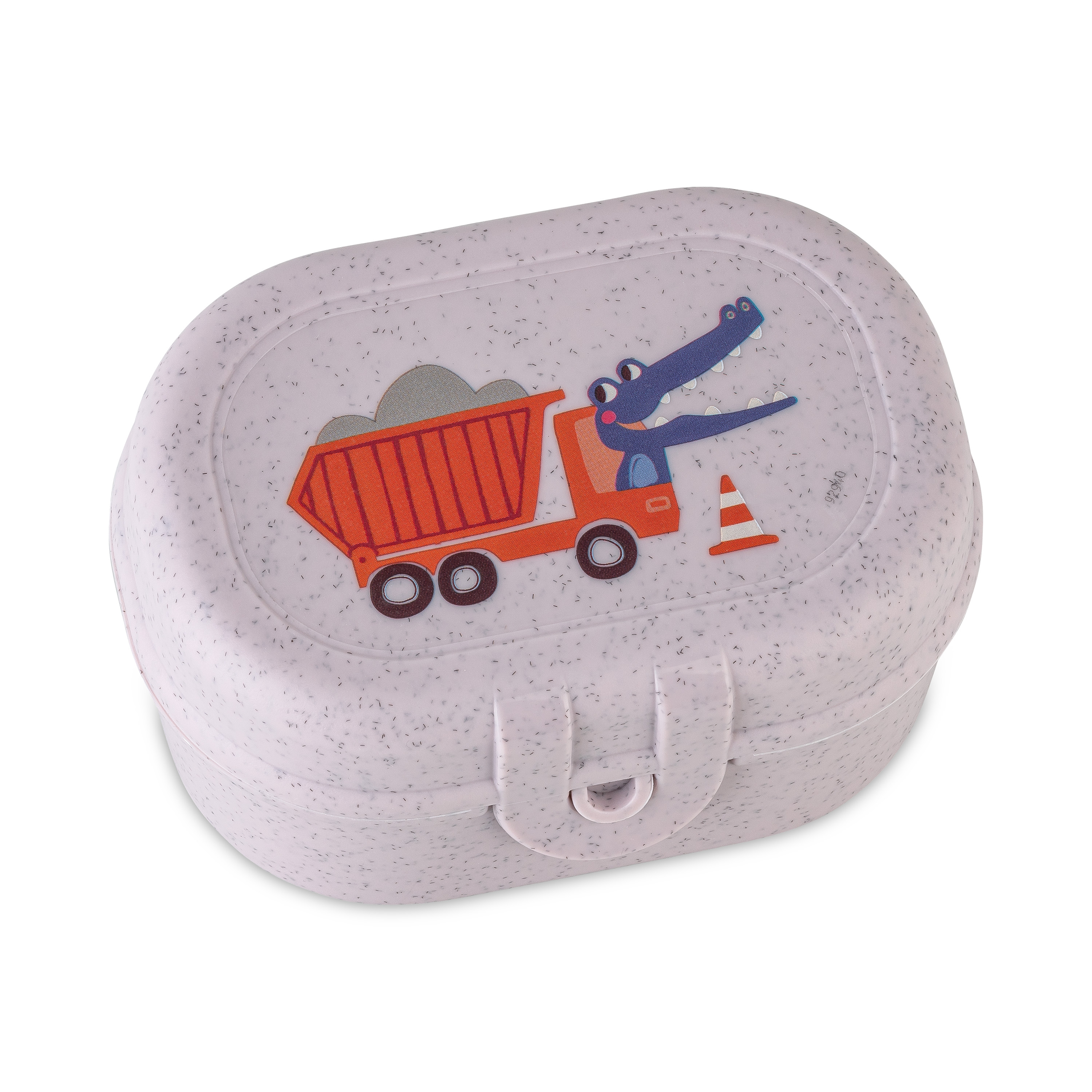 Snackbox, organic grey trucks - mit Clipverschluss, praktisch, 100% CO2-neutral