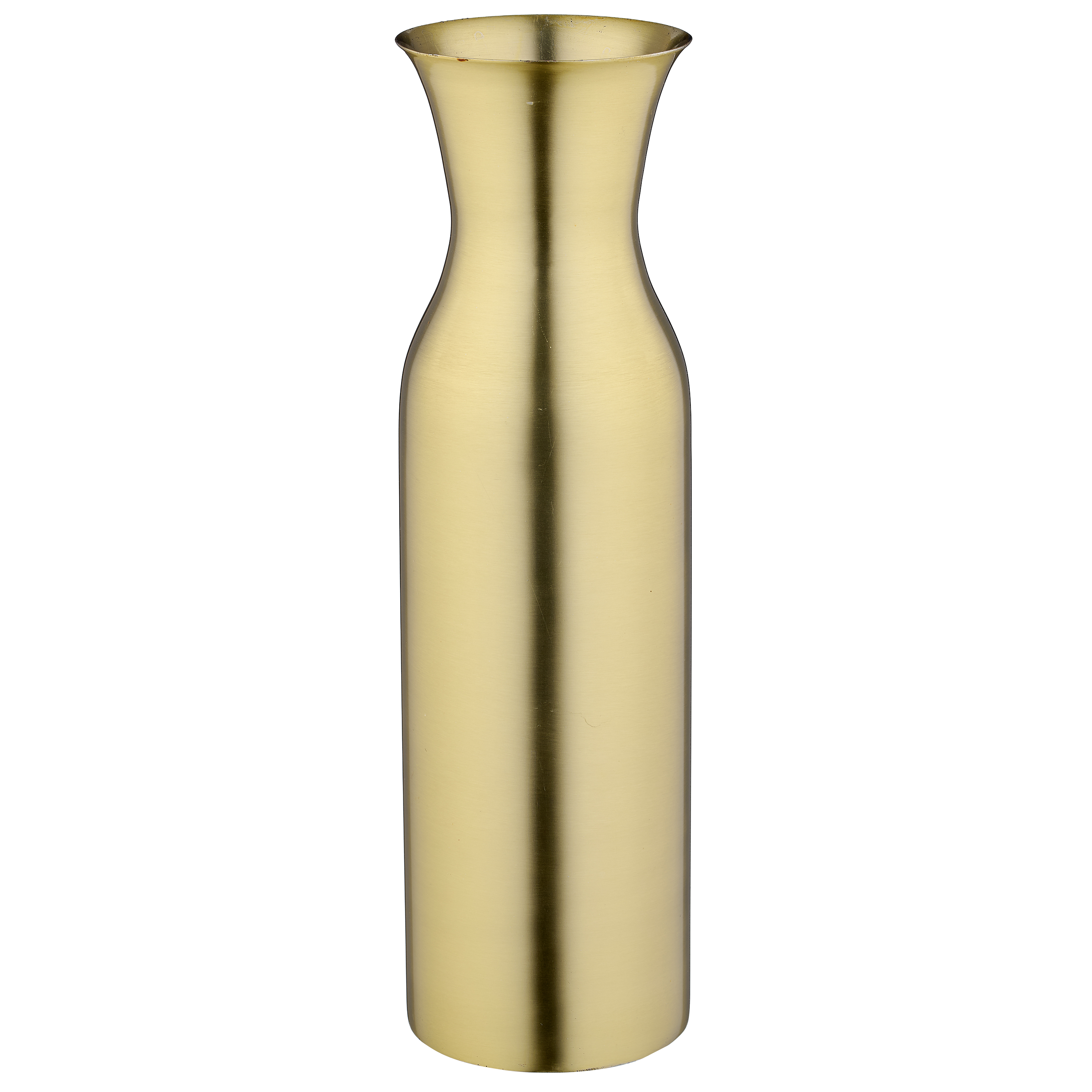 Edelstahl Flaschenvase VOLTARE,  matt poliert - gold, ca. 8x8x27cm