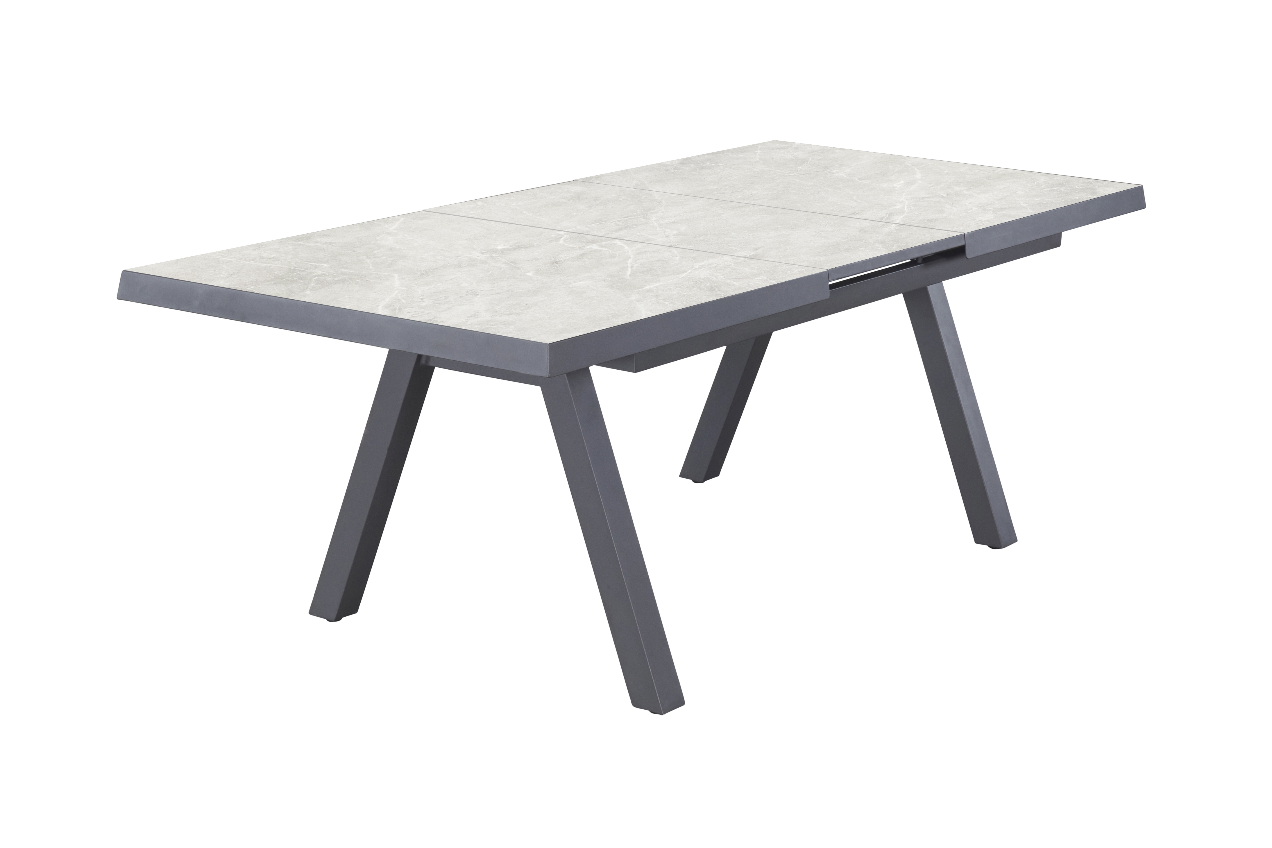 Ausziehtisch, Sintered Stone grau - Bari