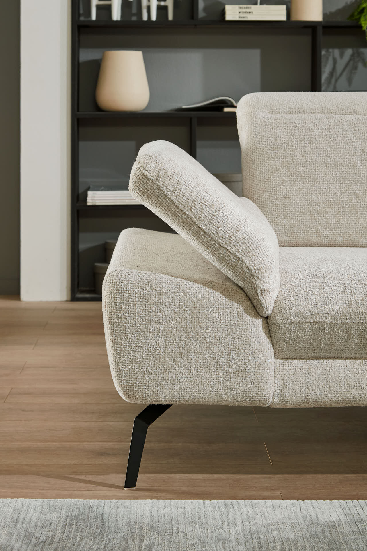 Ecksofa, Bezug natur, Federkern - LS24 Capizi