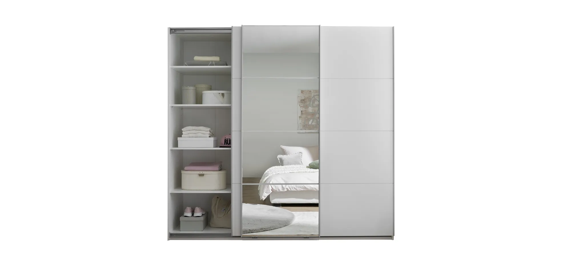Schwebetürenschrank, weiß - MyStyle 3056