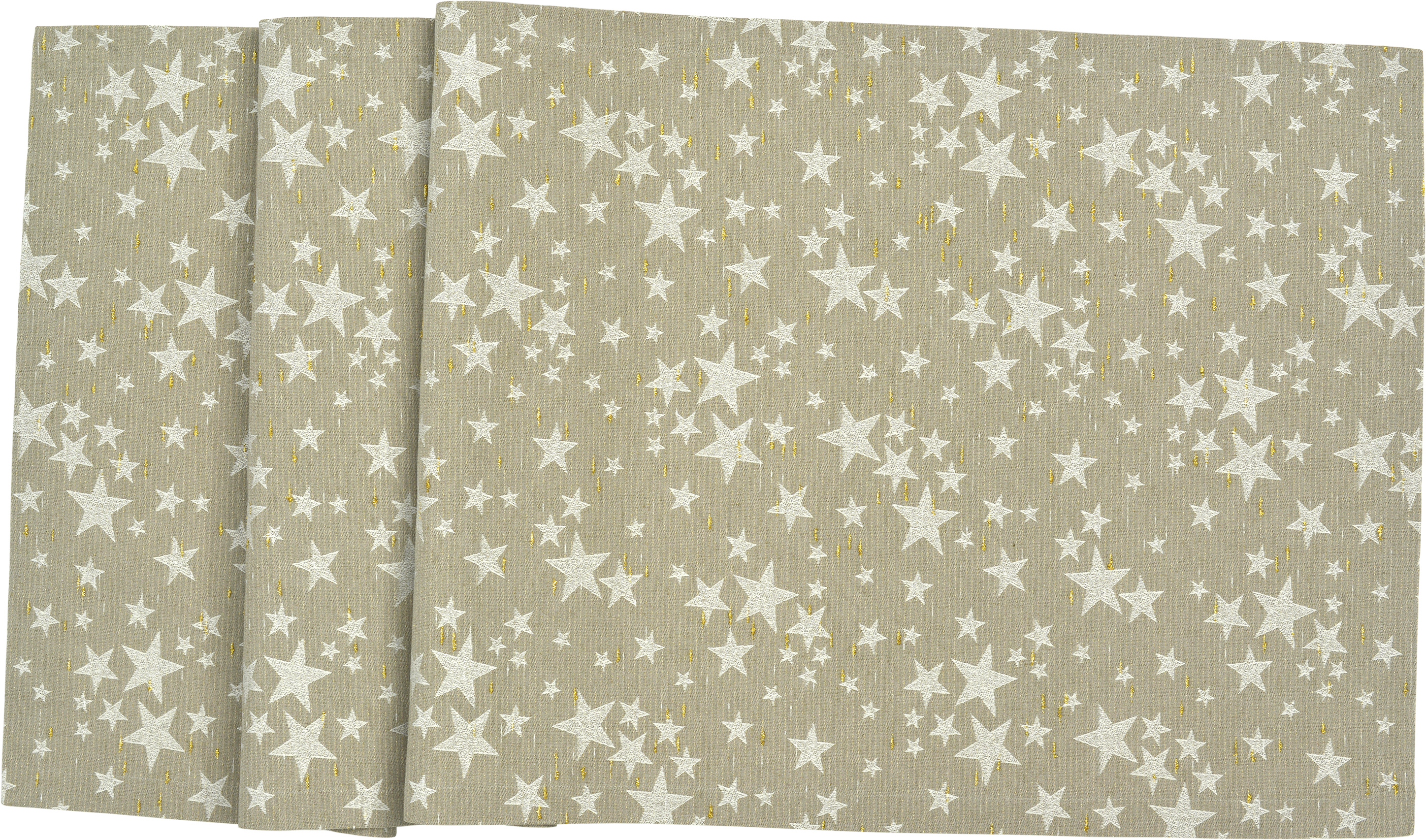 Tischläufer Stelle d'Oro - 50x140cm, taupe