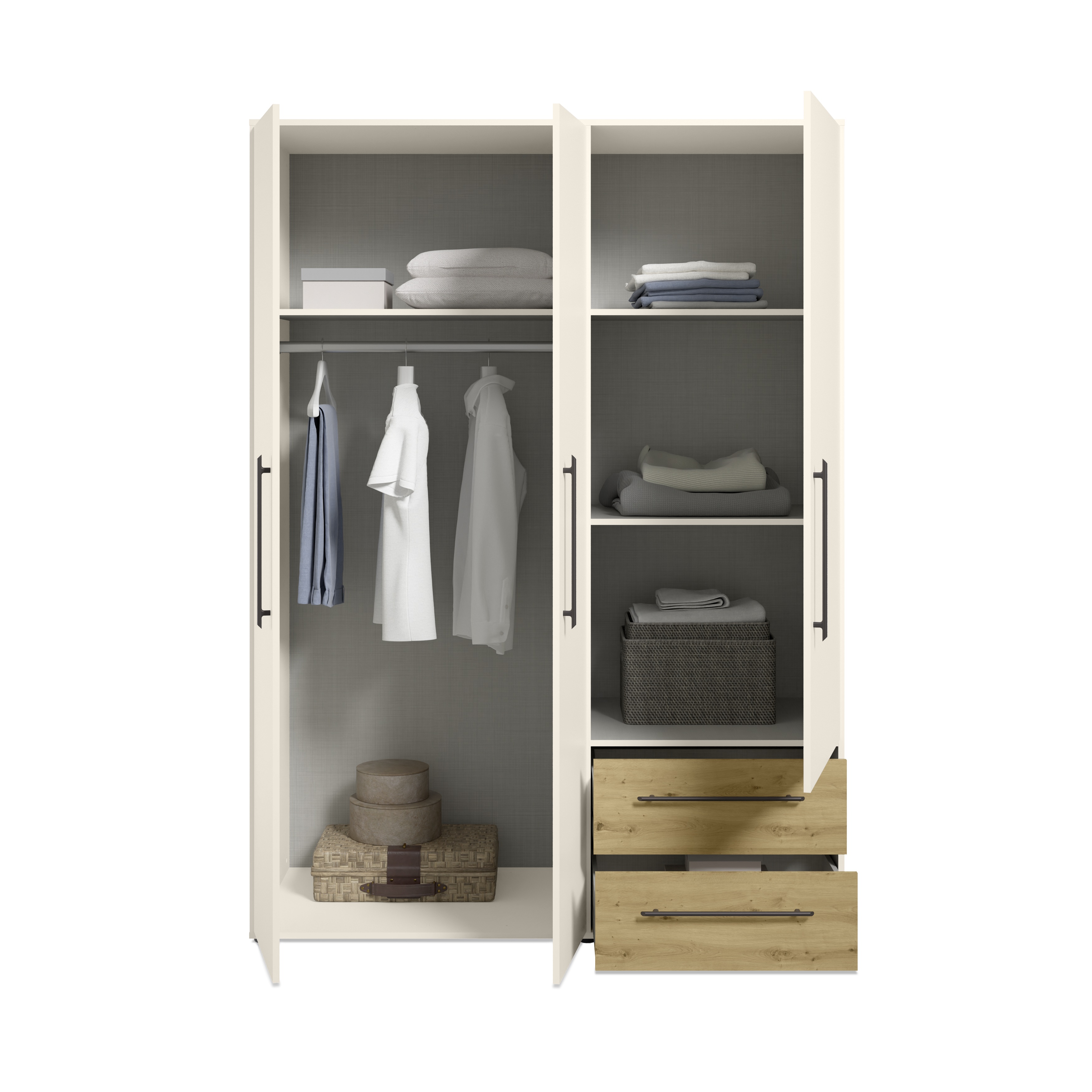 Drehtürenschrank, Dekor sand - Fathie