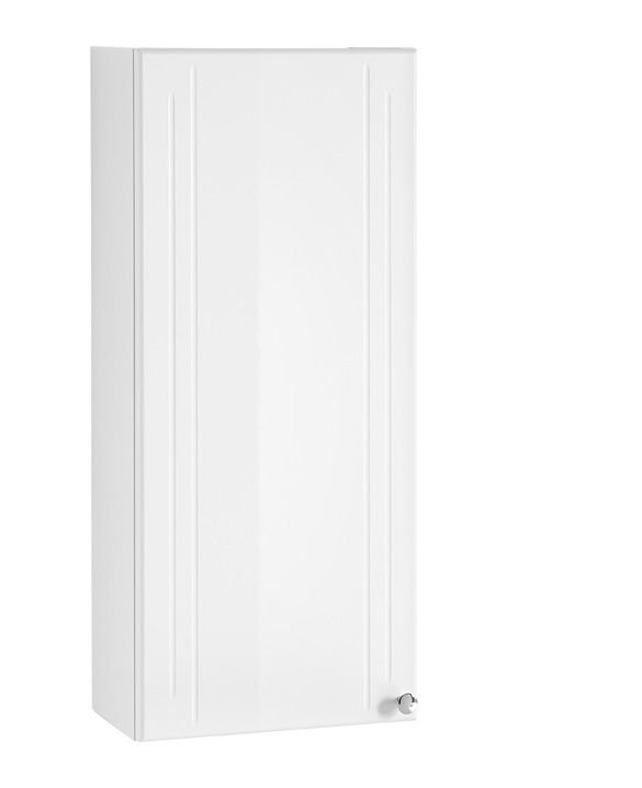 Wandschrank, weiß HG, 1 Tür, 2 Böden - QUICKSET - 955