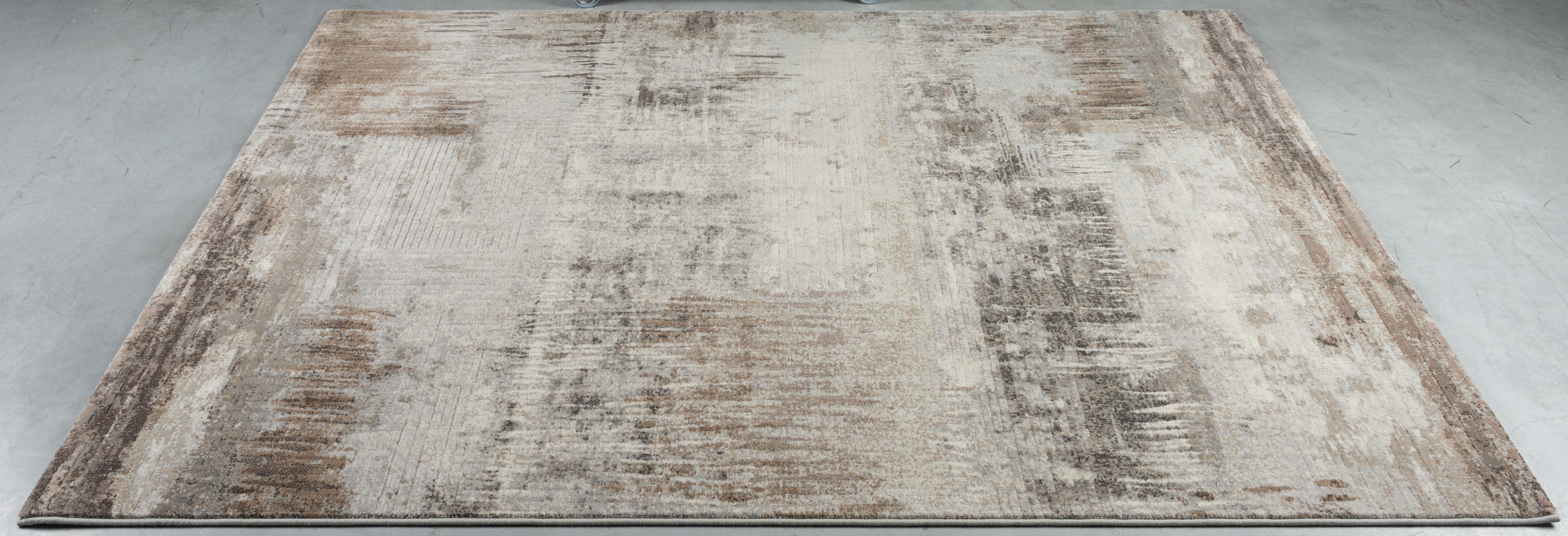 Webteppich, weiß-braun, 160x230 cm - Rargentum