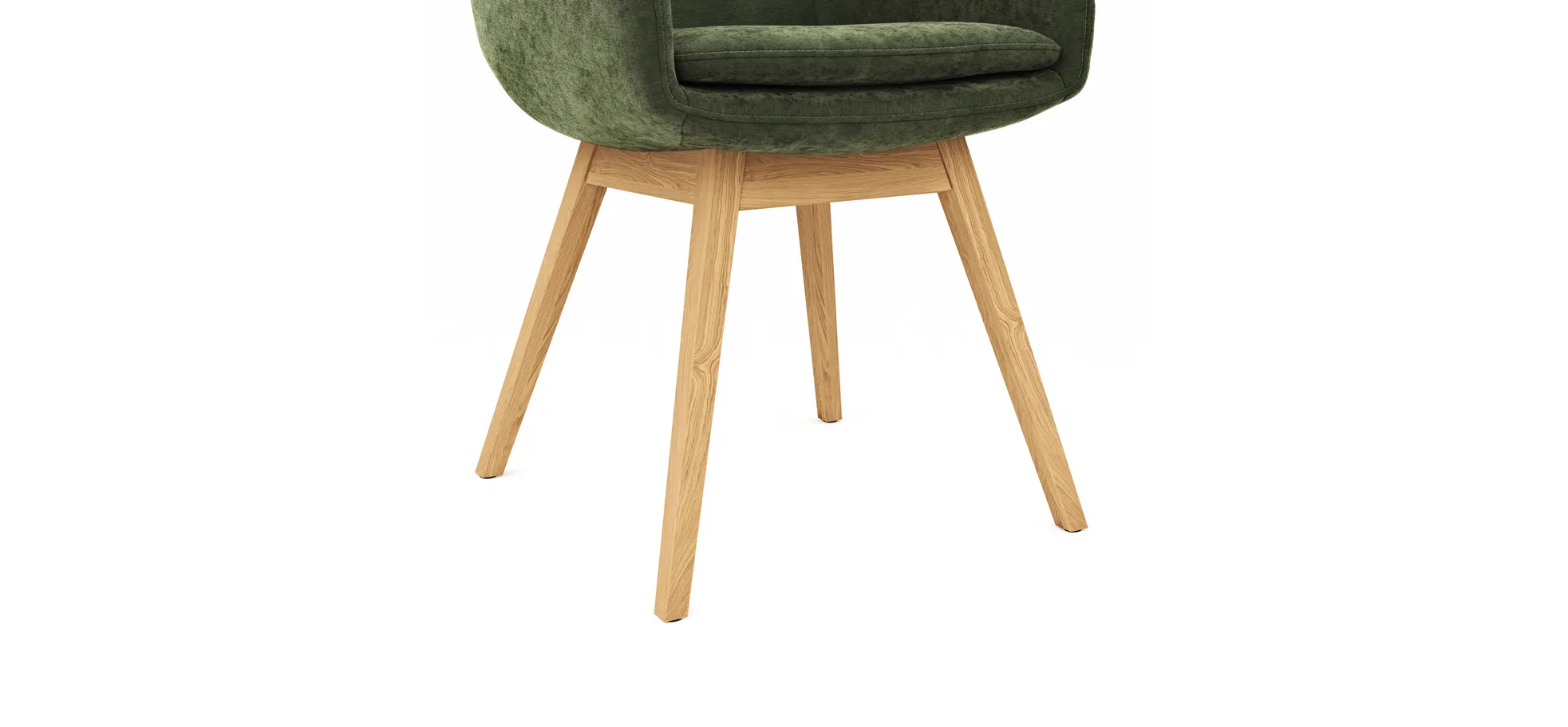 Armlehnstuhl Macano - Stoff, Olive